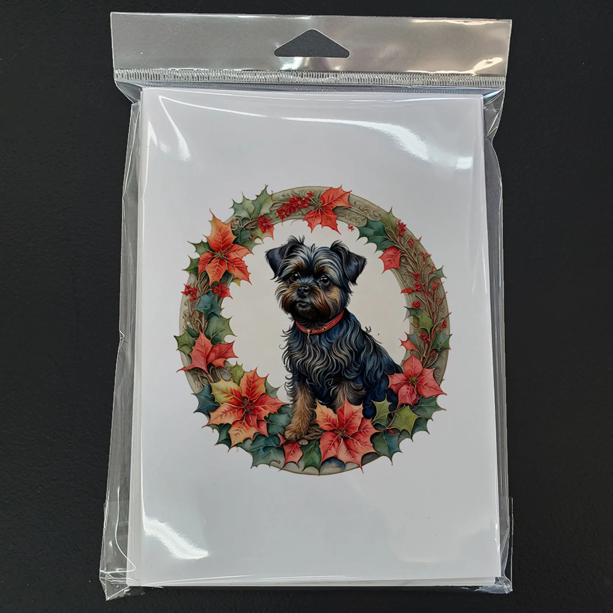 Christmas Flowers Frame Greeting Cards  - Size: 5X7 | Pack Of: 8 | Collection name: Christmas flowers frame