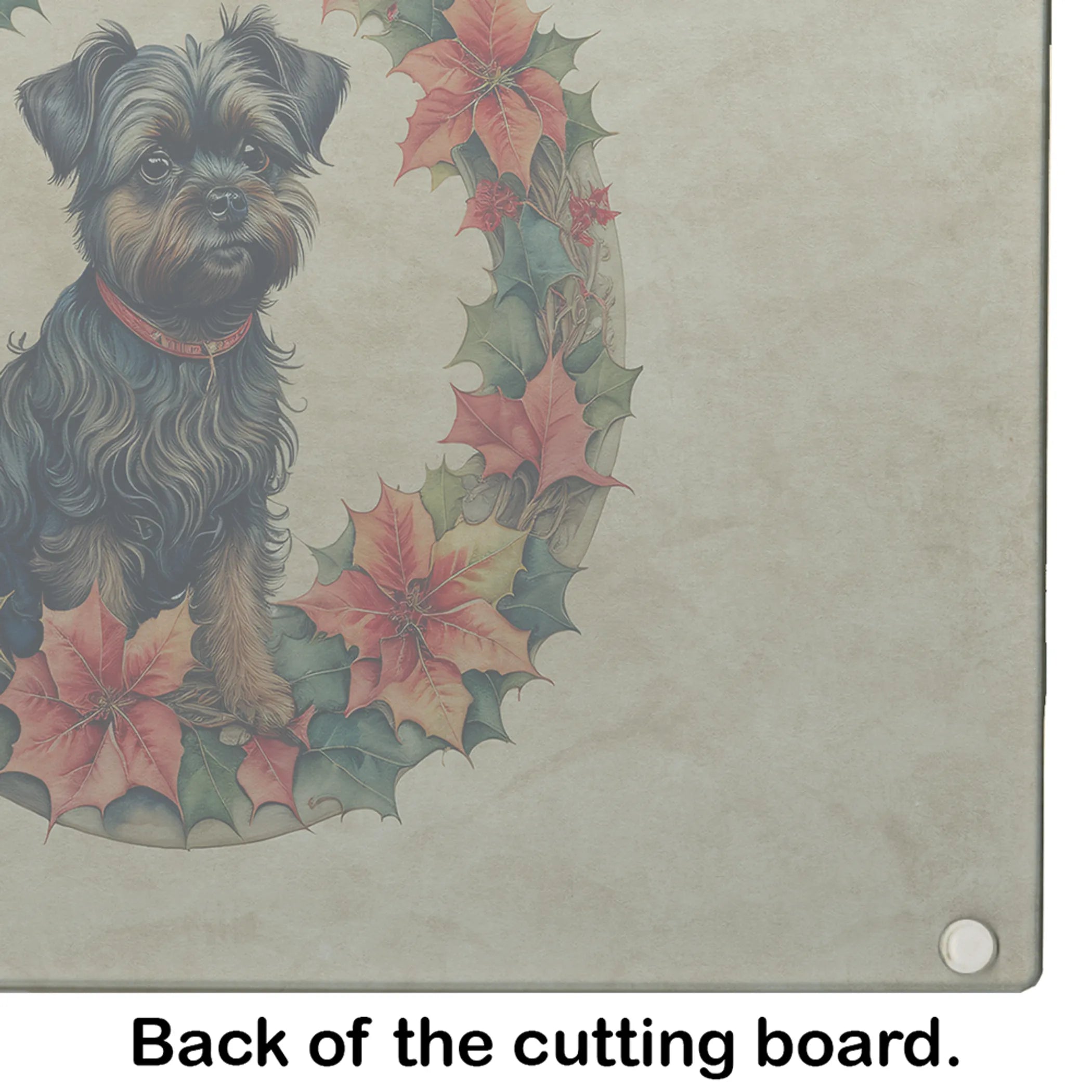 Christmas Flowers Frame Glass Cutting Board - Size: LARGE | Pack Of: 1 | Collection name: Christmas flowers frame