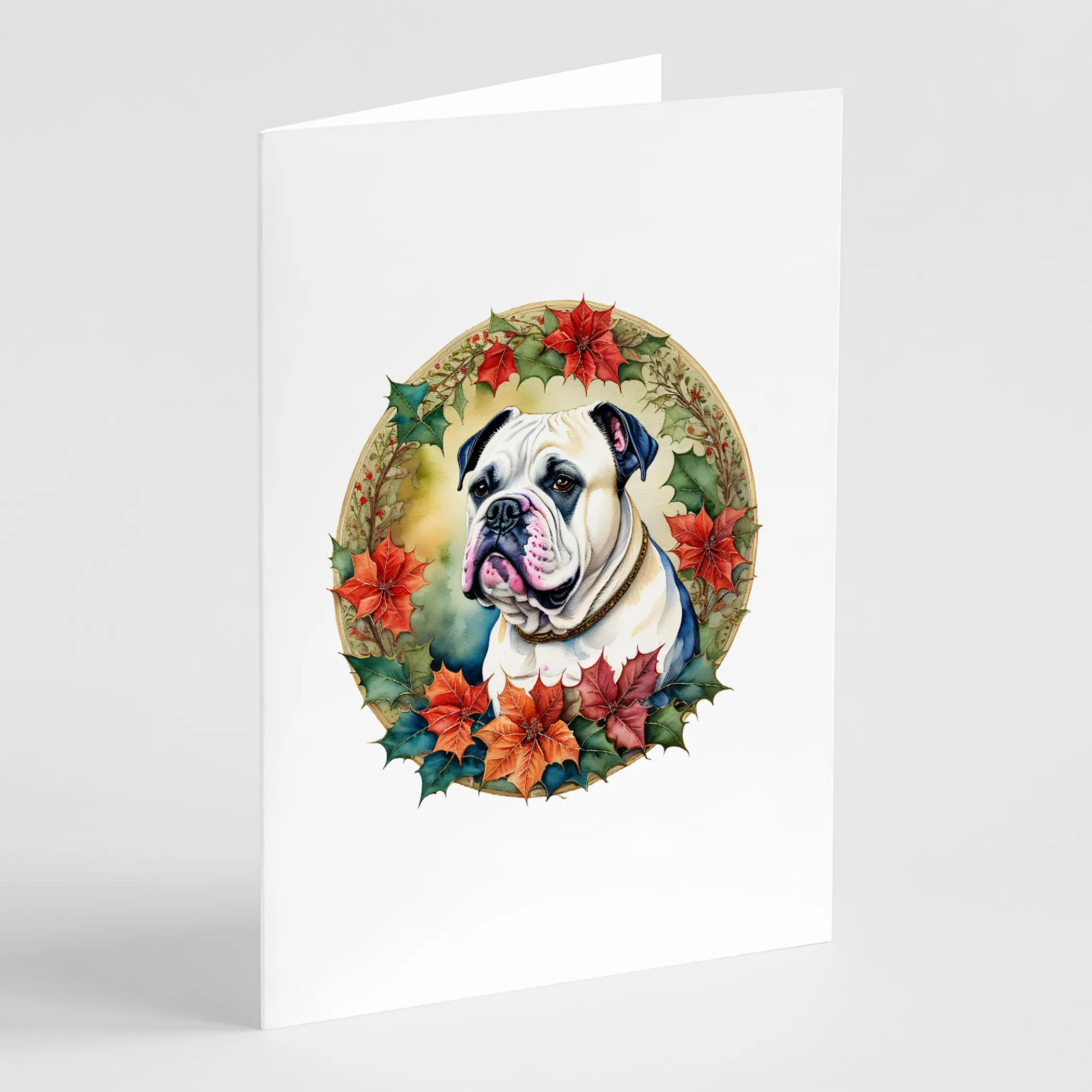 Christmas Flowers Frame Greeting Cards  - Size: 5X7 | Pack Of: 8 | Collection name: Christmas flowers frame