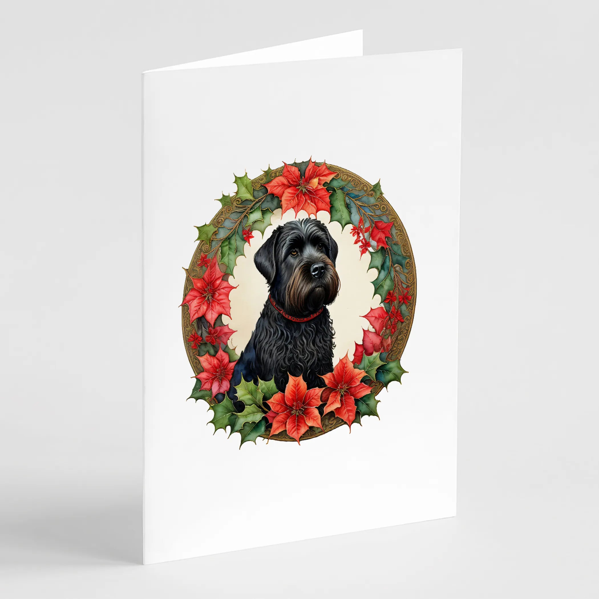 Christmas Flowers Frame Greeting Cards  - Size: 5X7 | Pack Of: 8 | Collection name: Christmas flowers frame