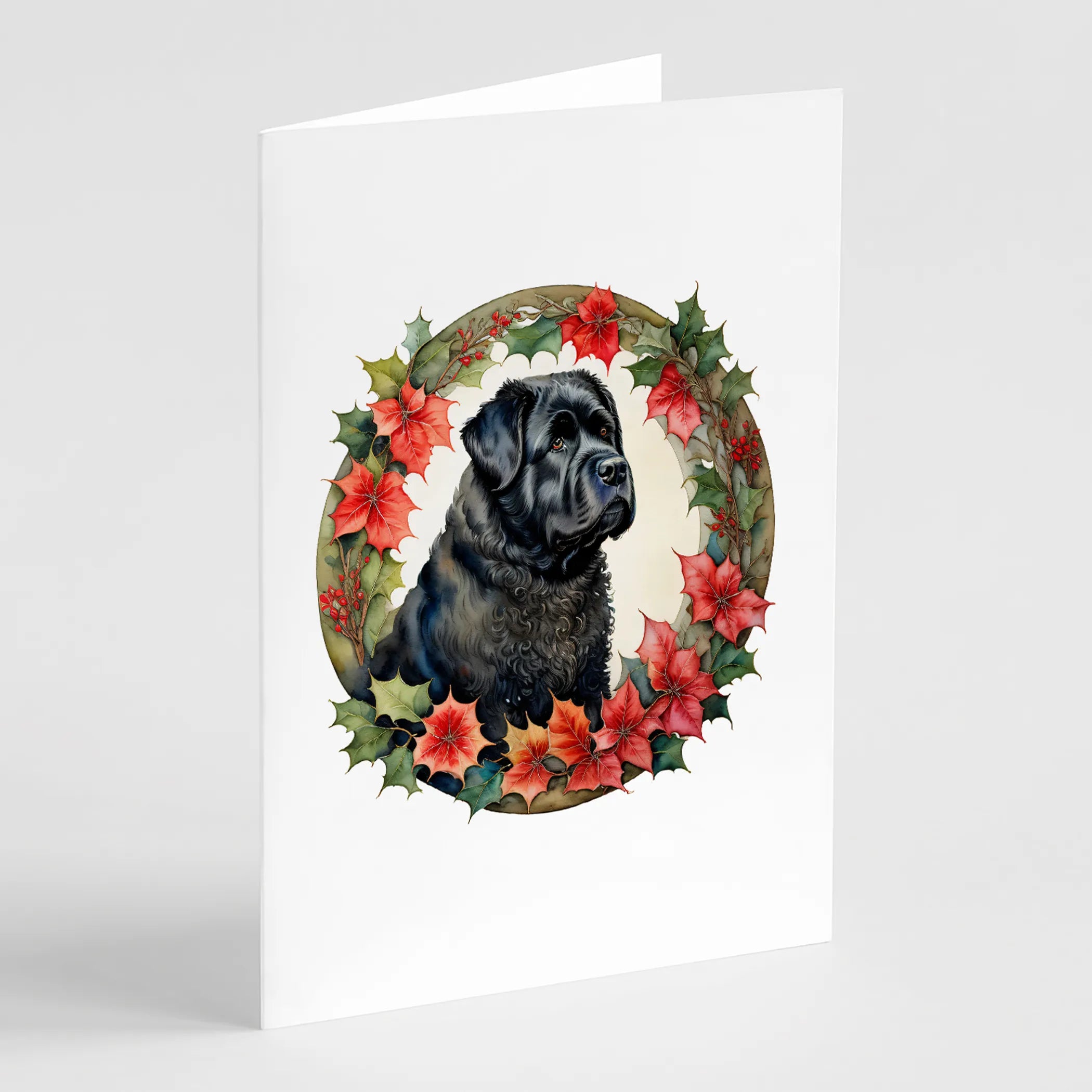 Christmas Flowers Frame Greeting Cards  - Size: 5X7 | Pack Of: 8 | Collection name: Christmas flowers frame