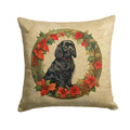 Chesapeake Bay Retriever Christmas Flowers Throw Pillow