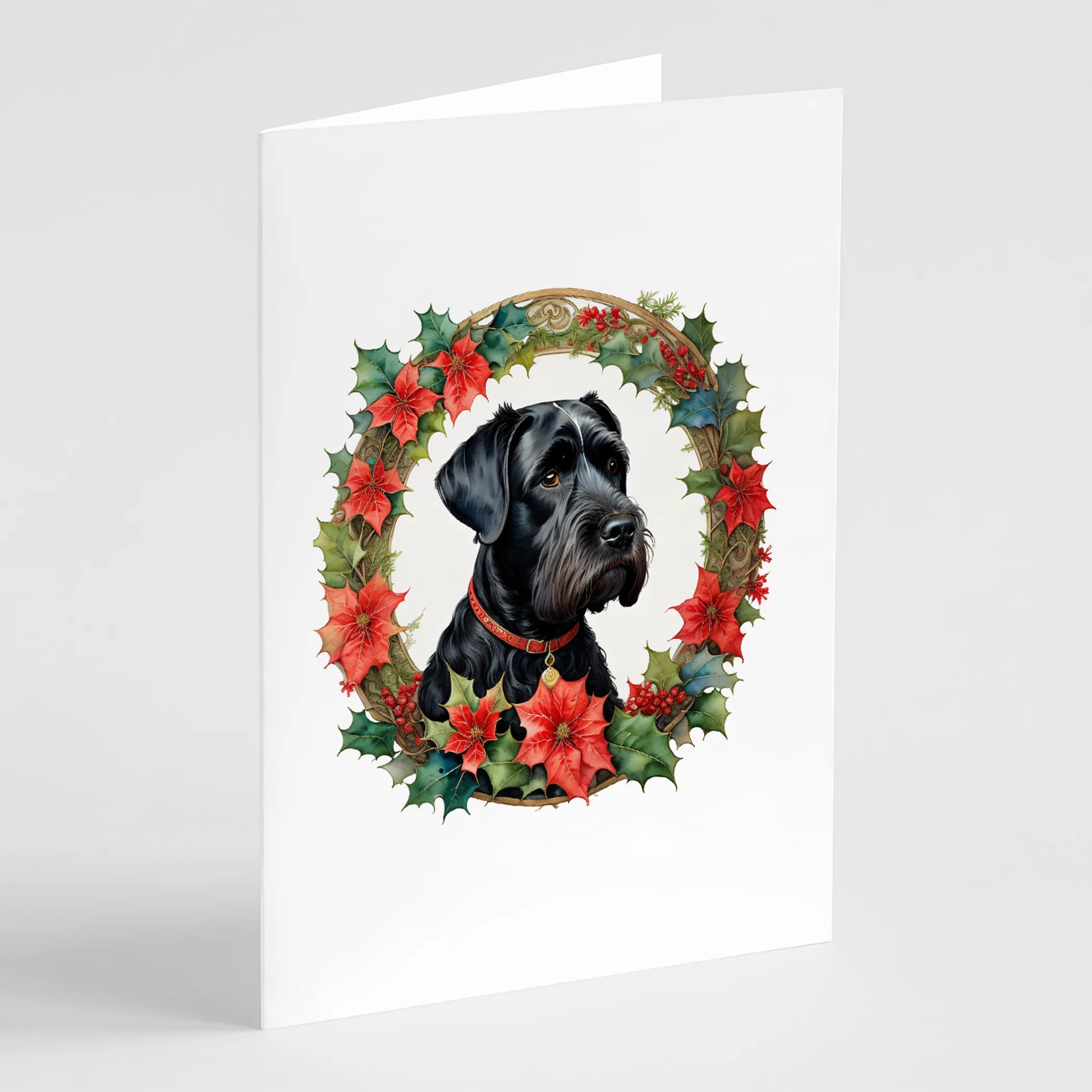 Christmas Flowers Frame Greeting Cards  - Size: 5X7 | Pack Of: 8 | Collection name: Christmas flowers frame