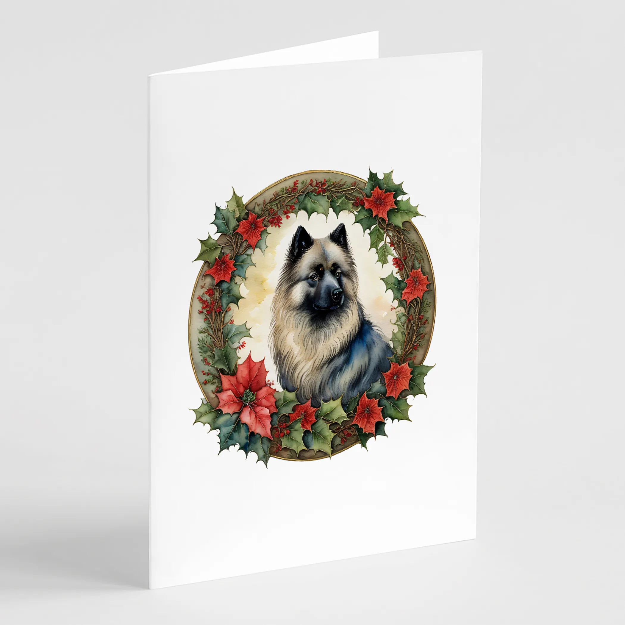 Christmas Flowers Frame Greeting Cards  - Size: 5X7 | Pack Of: 8 | Collection name: Christmas flowers frame