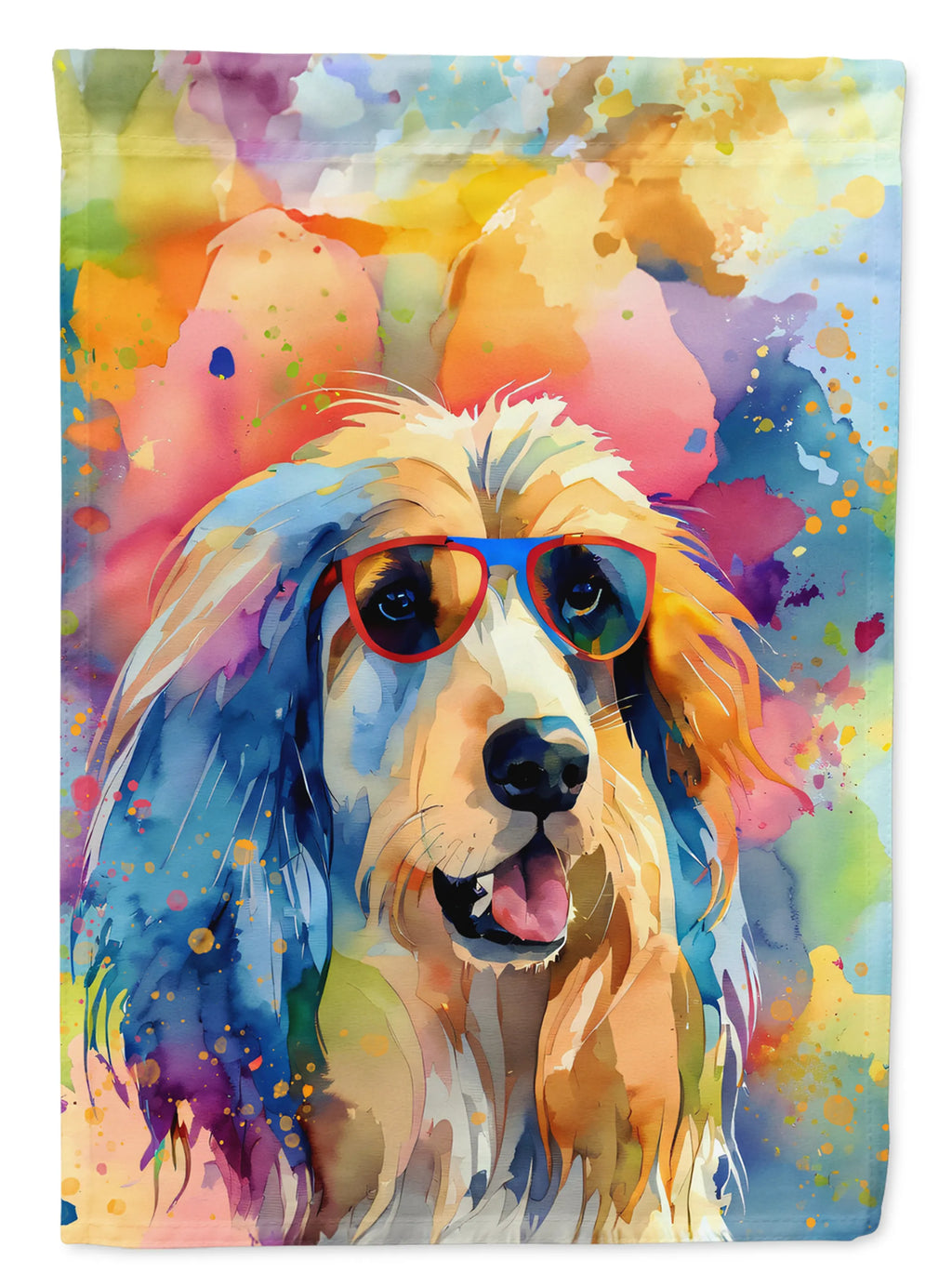 Hippie Dawg Decorative Flag - Size: GARDEN SIZE | Pack Of: 1 | Collection name: Hippie dawg