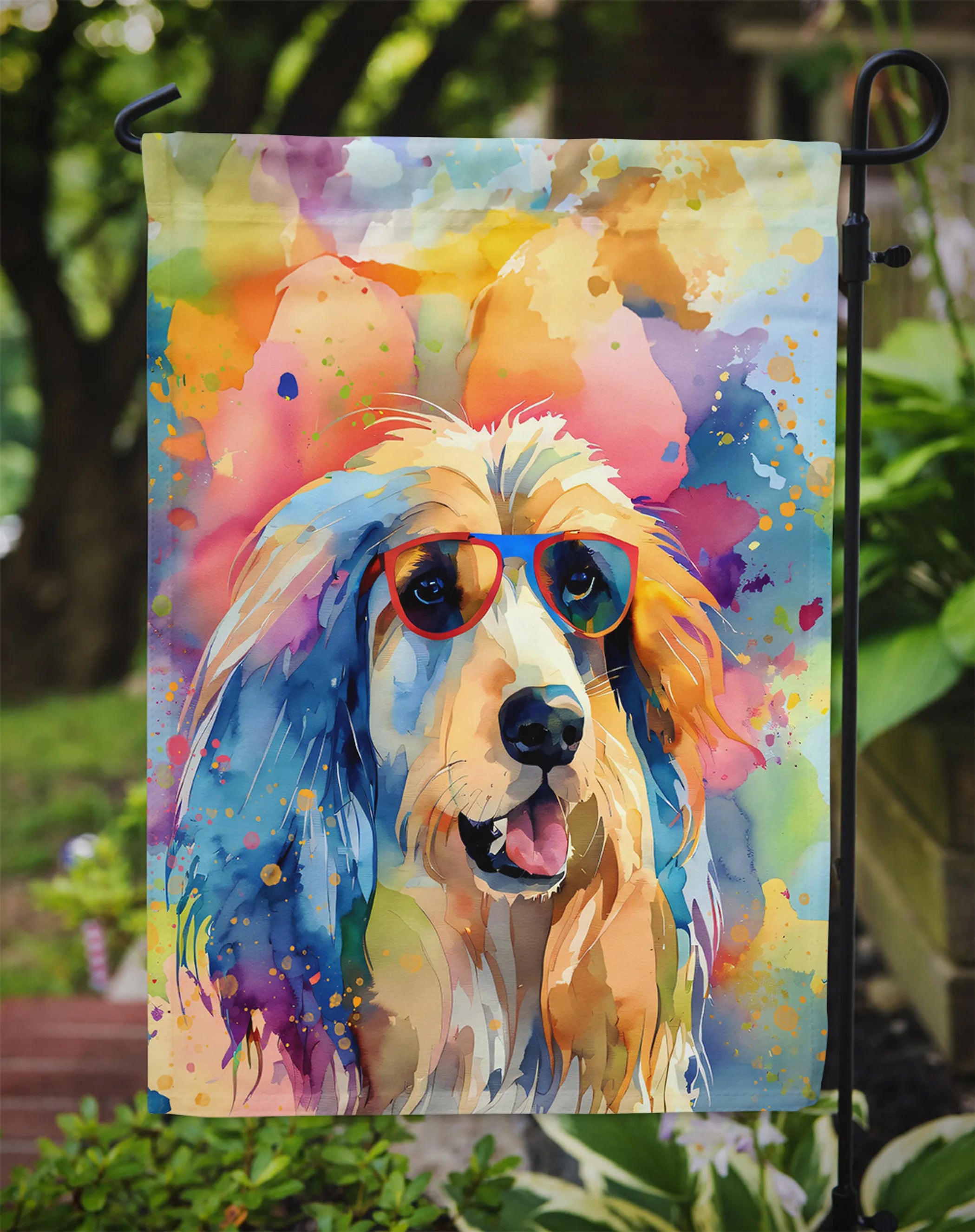 Hippie Dawg Decorative Flag - Size: GARDEN SIZE | Pack Of: 1 | Collection name: Hippie dawg