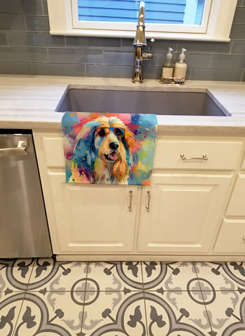 Hippie Dawg Kitchen Towel - Size: 25HX15W | Pack Of: 1 | Collection name: Hippie dawg