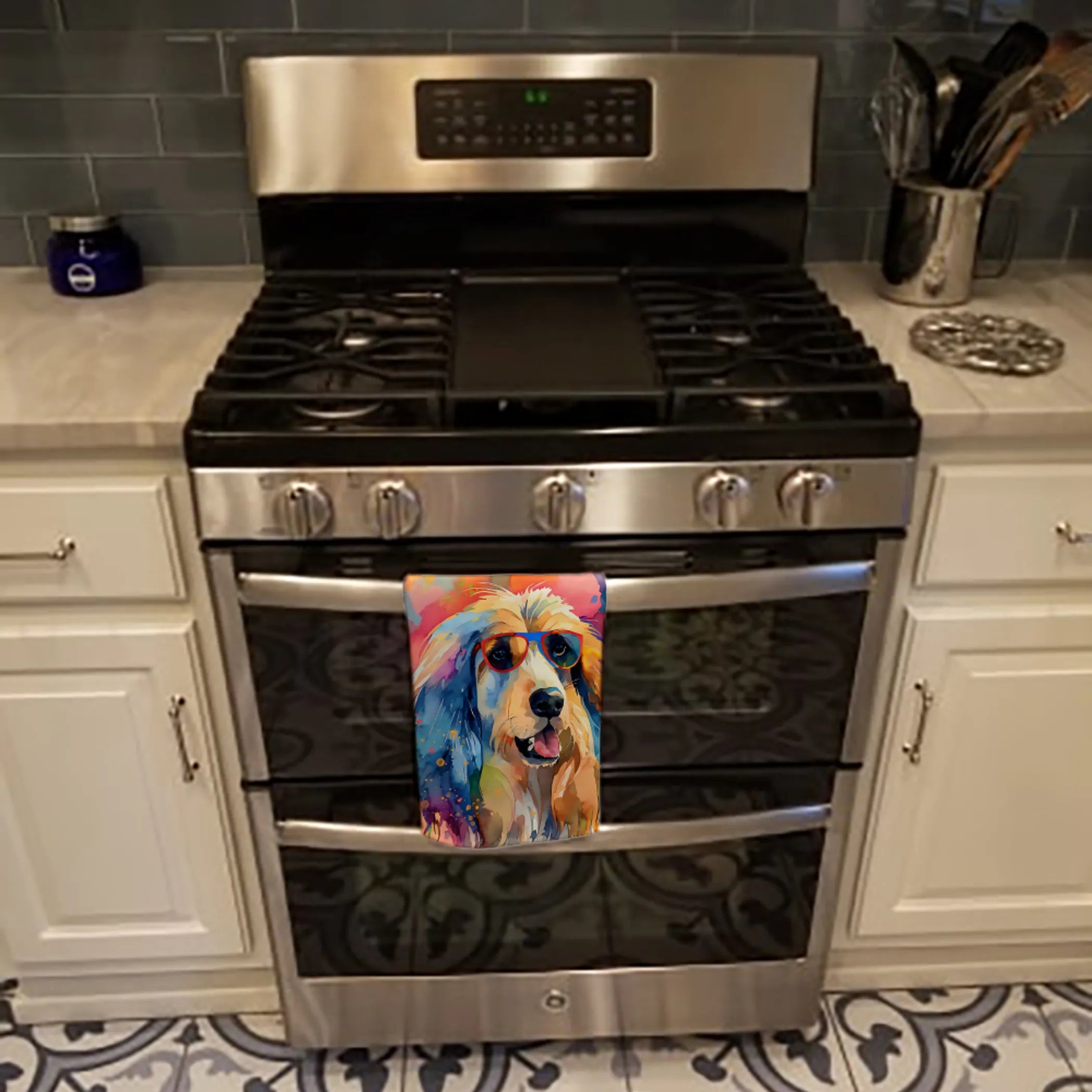 Hippie Dawg Kitchen Towel - Size: 25HX15W | Pack Of: 1 | Collection name: Hippie dawg