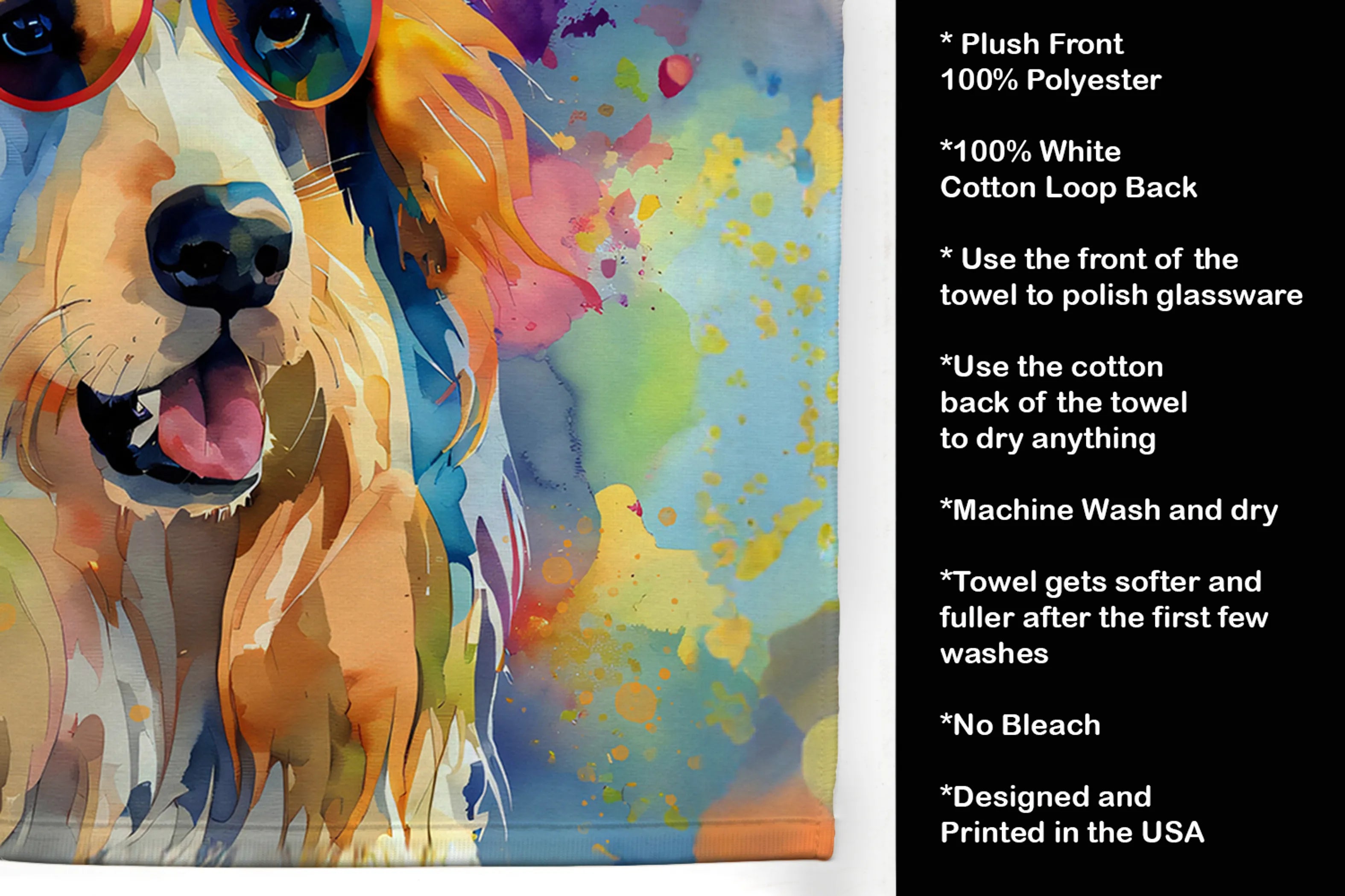 Hippie Dawg Kitchen Towel - Size: 25HX15W | Pack Of: 1 | Collection name: Hippie dawg