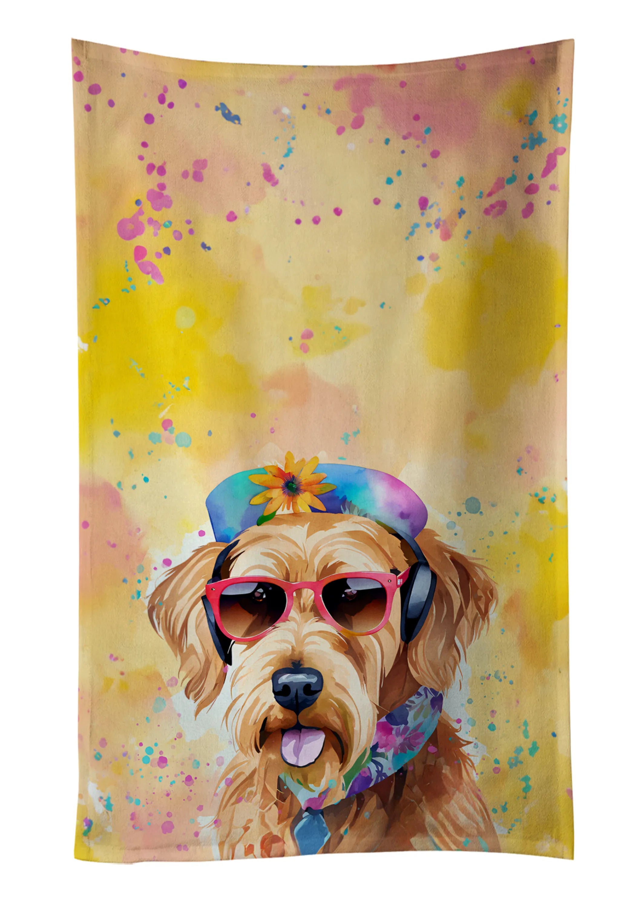 Hippie Dawg Kitchen Towel - Size: 25HX15W | Pack Of: 1 | Collection name: Hippie dawg