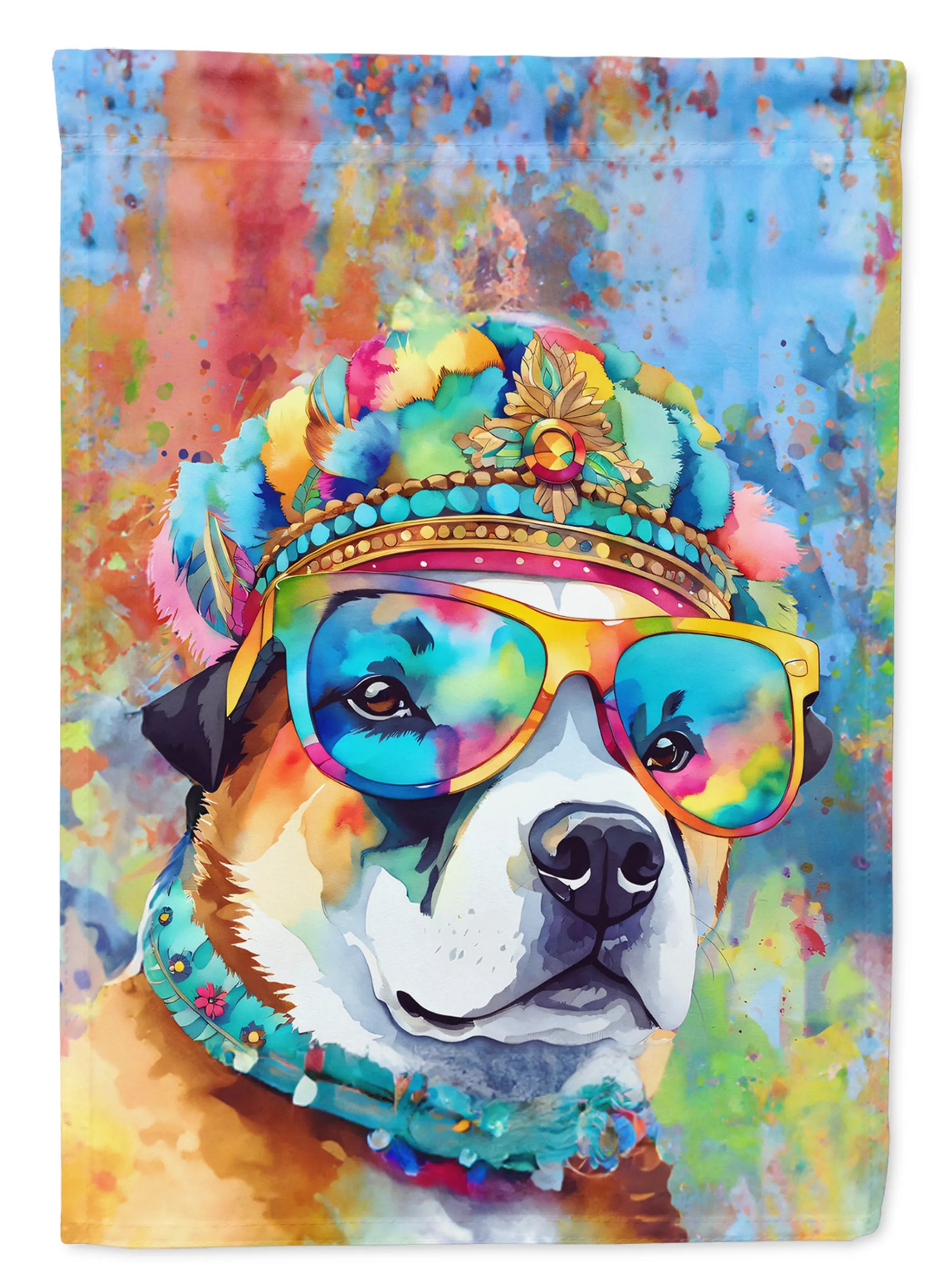 Hippie Dawg Decorative Flag - Size: GARDEN SIZE | Pack Of: 1 | Collection name: Hippie dawg