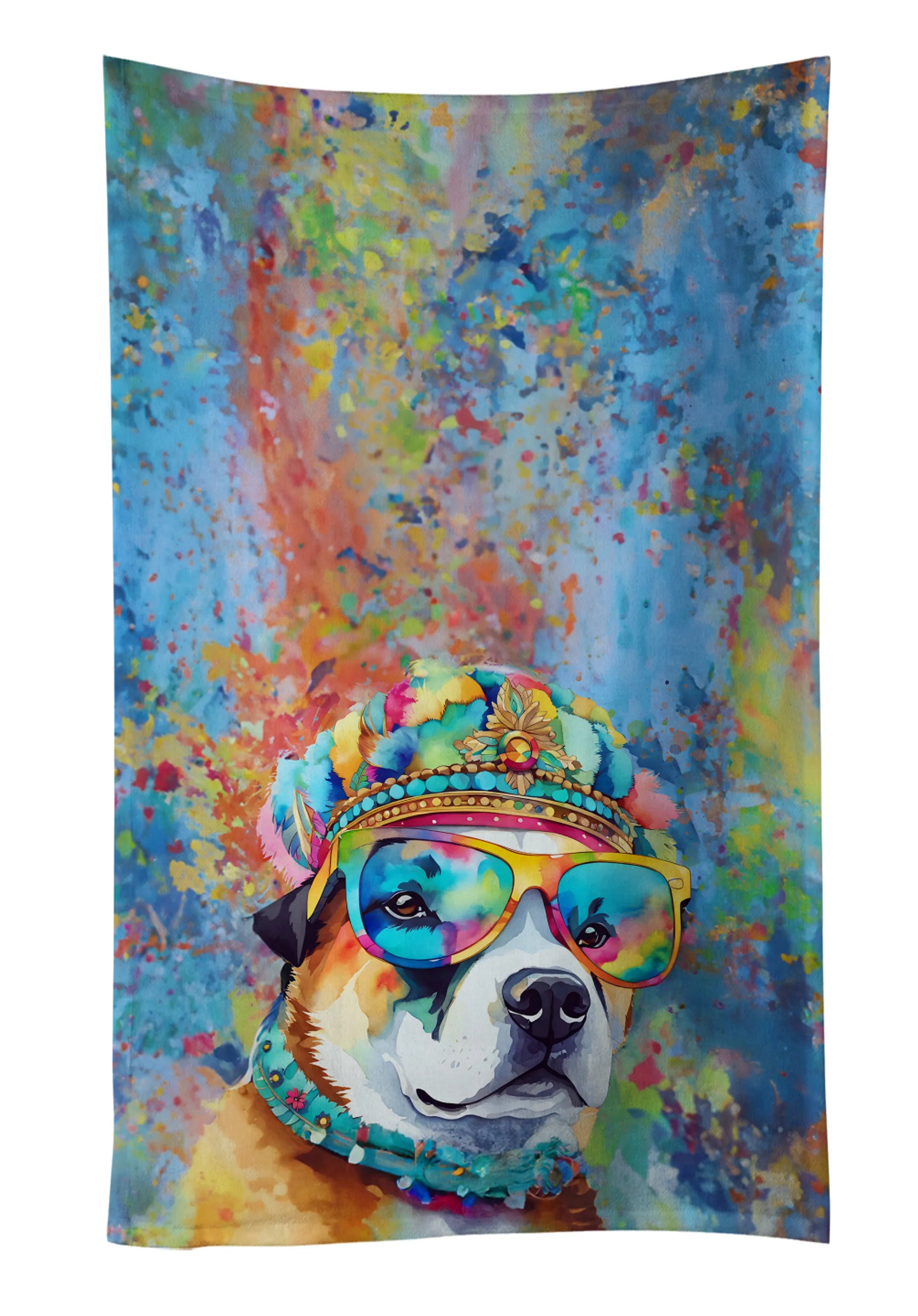 Hippie Dawg Kitchen Towel - Size: 25HX15W | Pack Of: 1 | Collection name: Hippie dawg