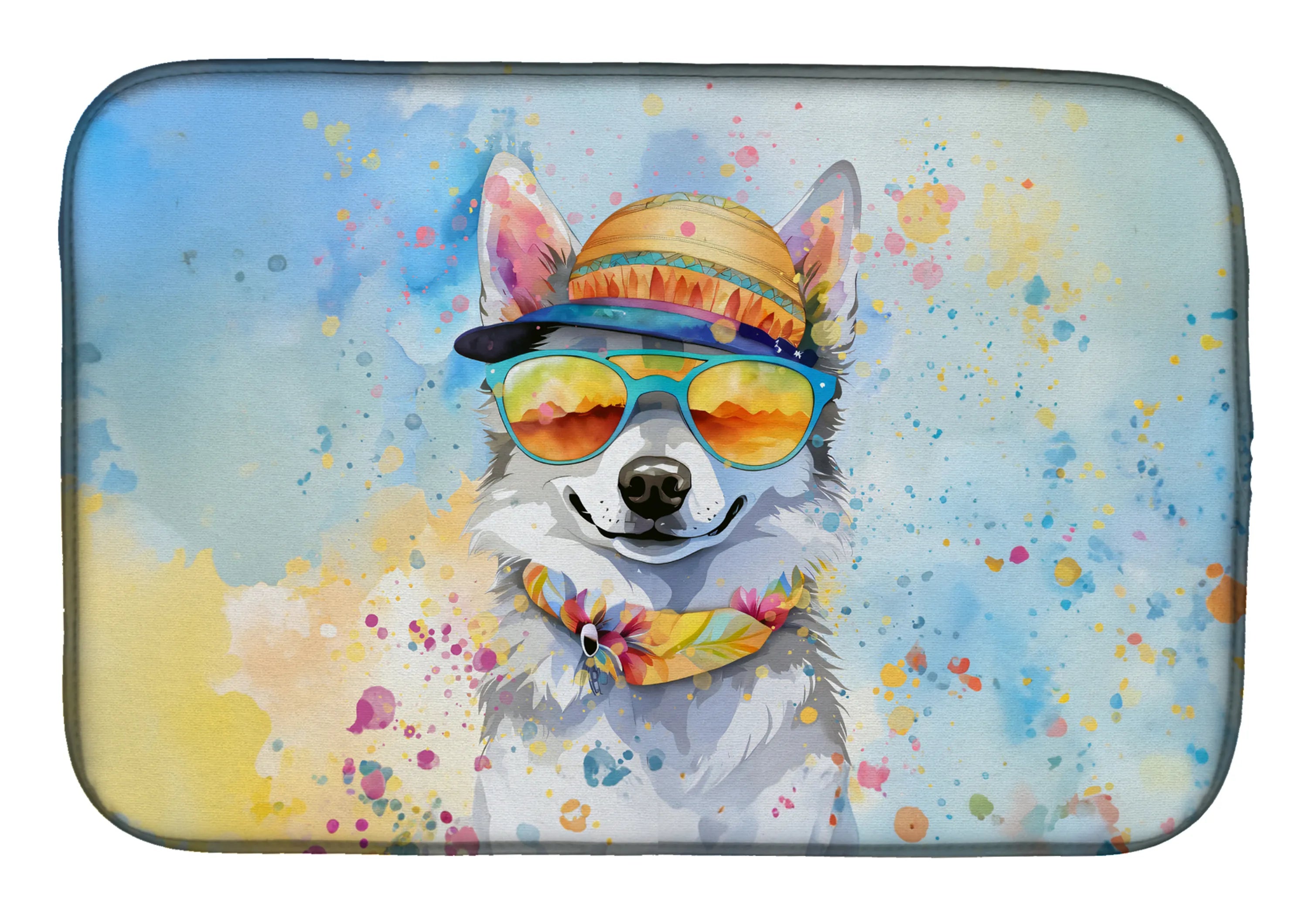 Hippie Dawg Dish Drying Mat - Size: 14  X 21" | Pack Of: 1 | Collection name: Hippie dawg