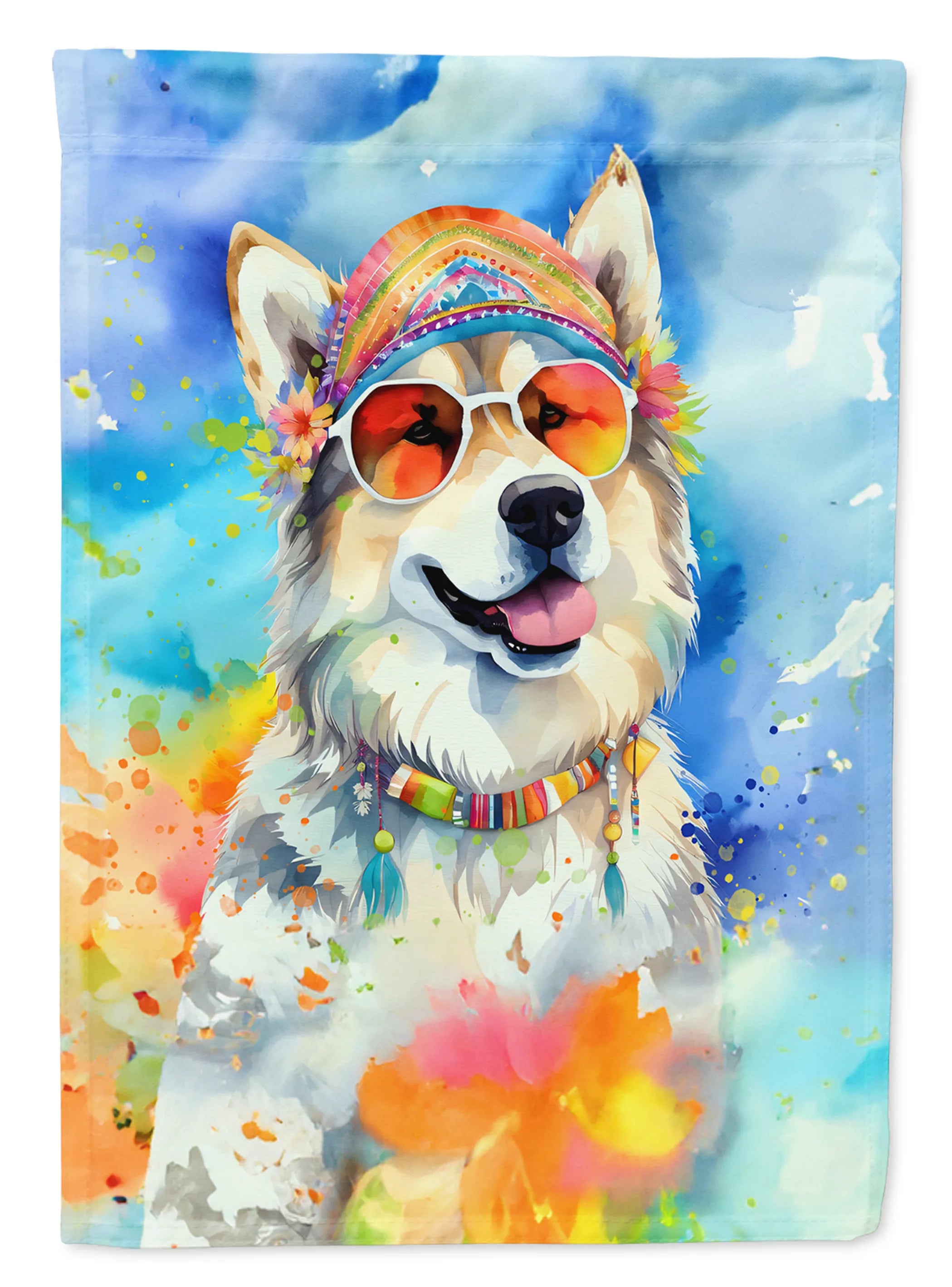 Hippie Dawg Decorative Flag - Size: GARDEN SIZE | Pack Of: 1 | Collection name: Hippie dawg