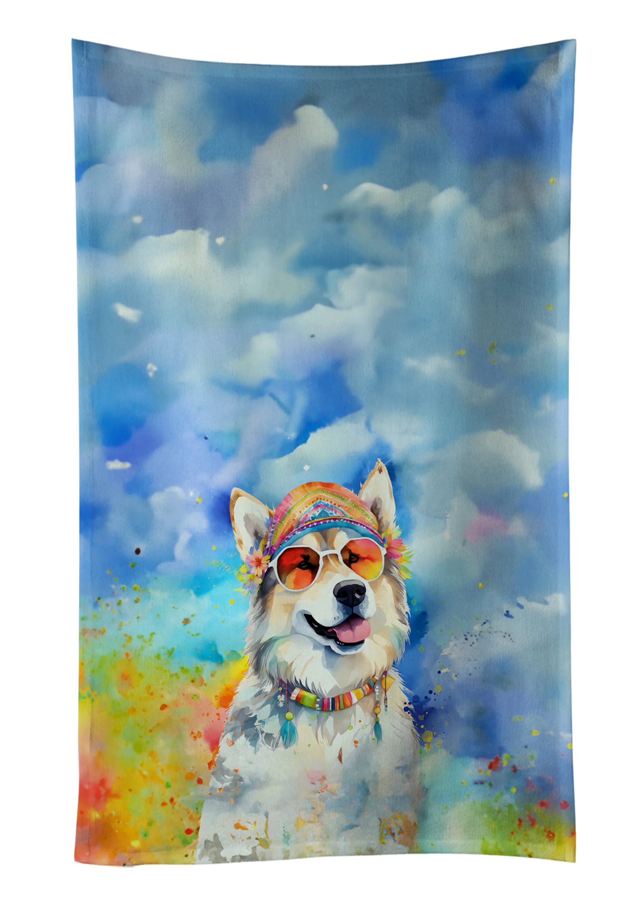 Hippie Dawg Kitchen Towel - Size: 25HX15W | Pack Of: 1 | Collection name: Hippie dawg