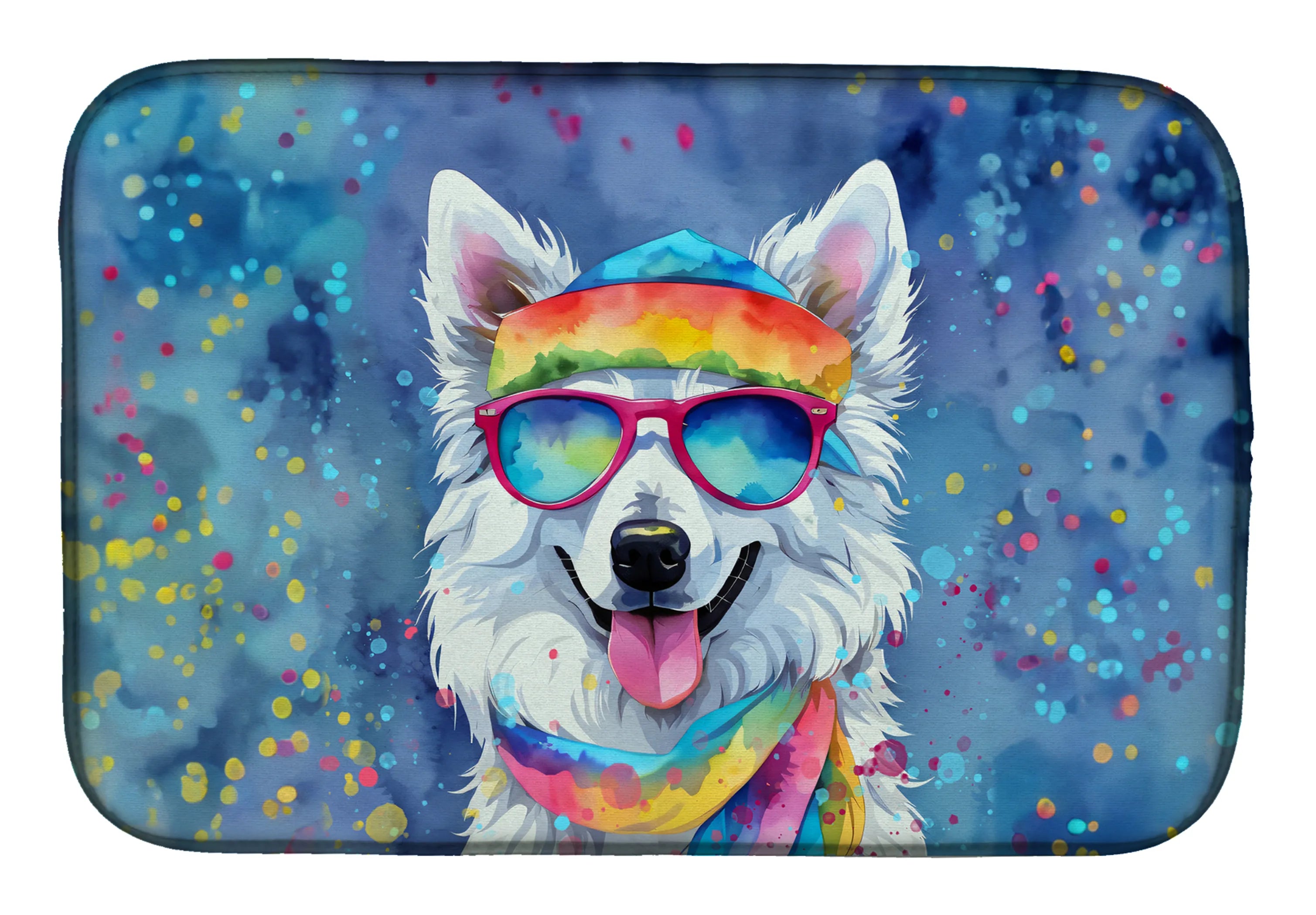 Hippie Dawg Dish Drying Mat - Size: 14  X 21" | Pack Of: 1 | Collection name: Hippie dawg
