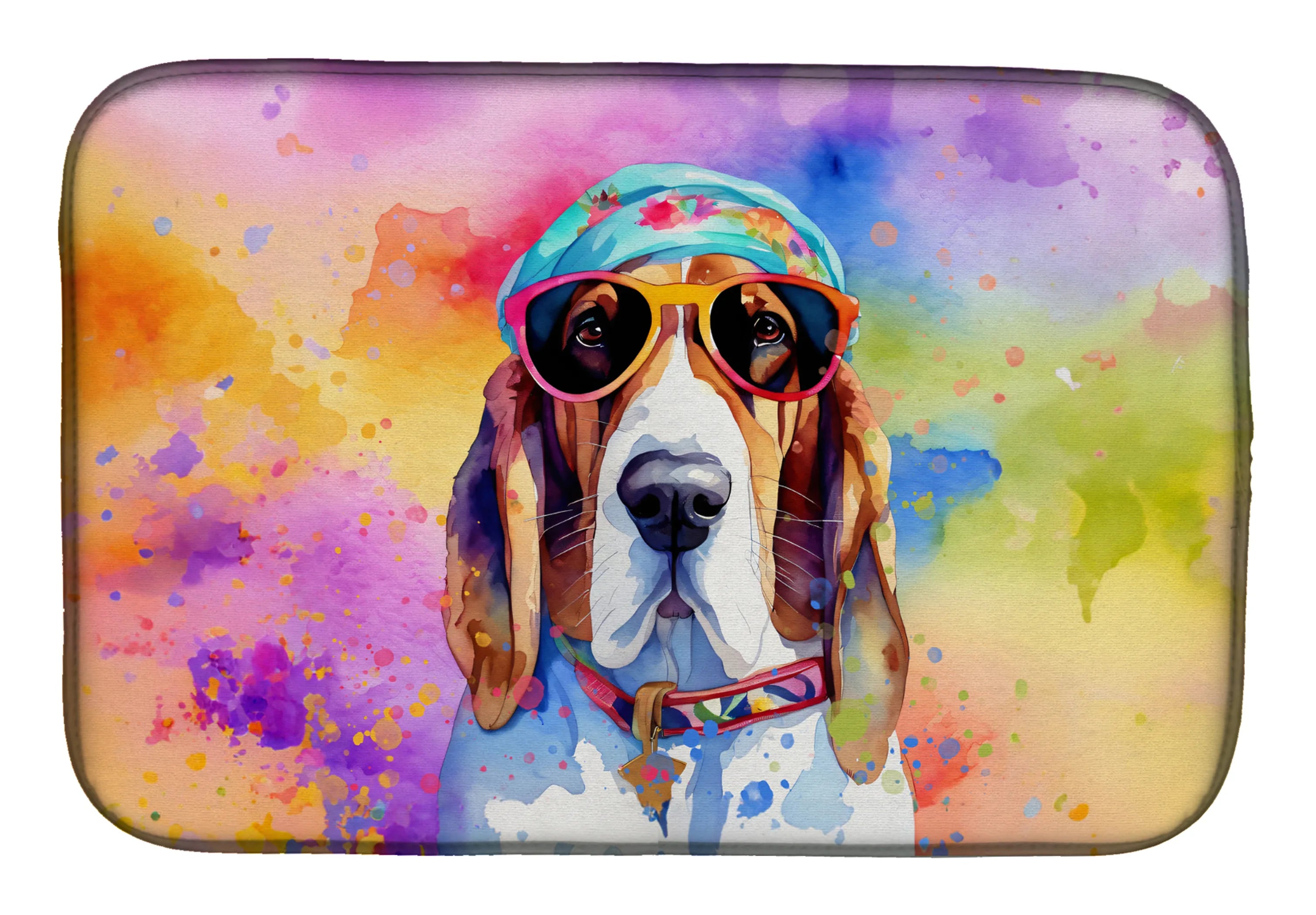 Hippie Dawg Dish Drying Mat - Size: 14  X 21" | Pack Of: 1 | Collection name: Hippie dawg