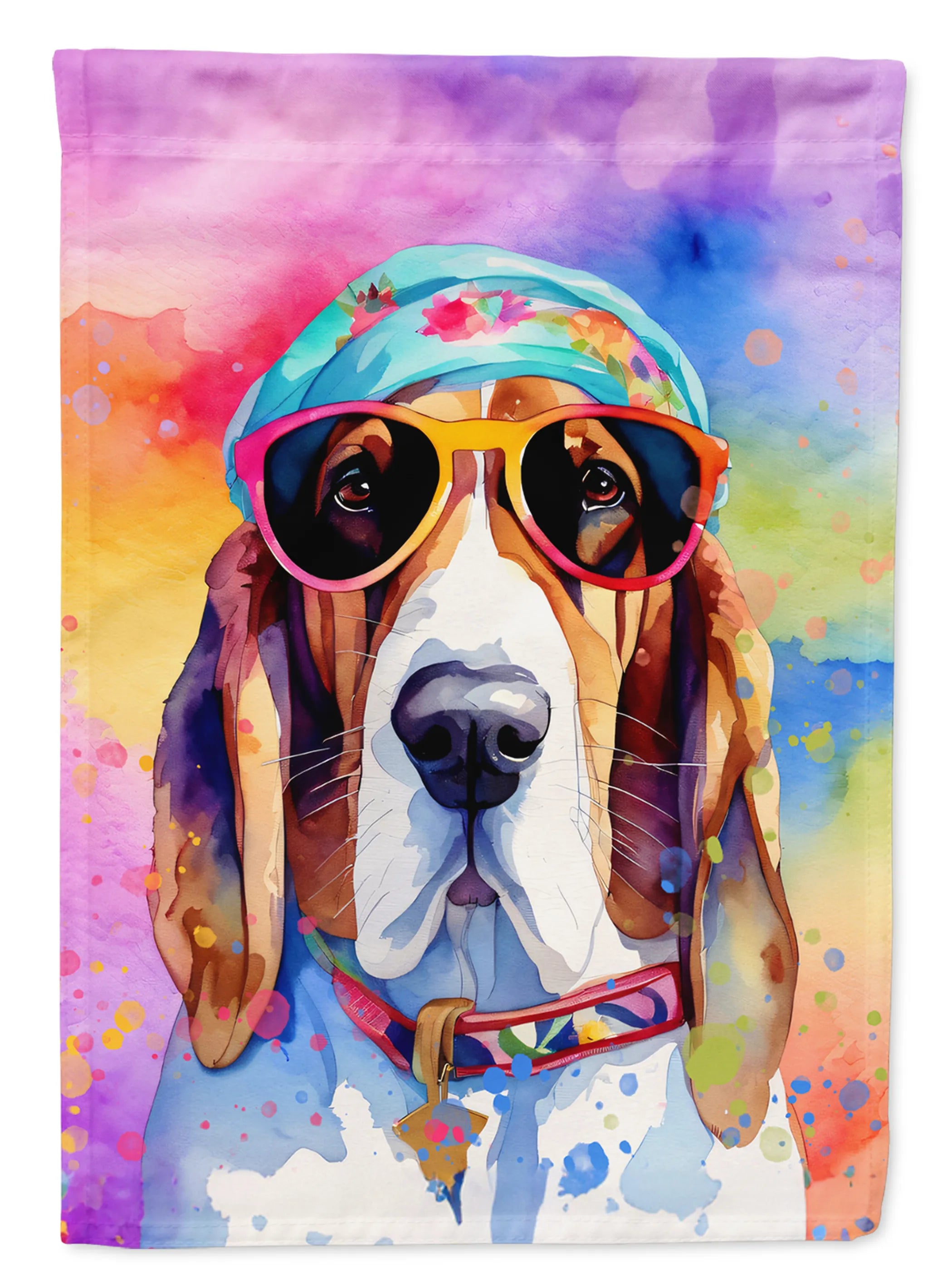 Hippie Dawg Decorative Flag - Size: GARDEN SIZE | Pack Of: 1 | Collection name: Hippie dawg