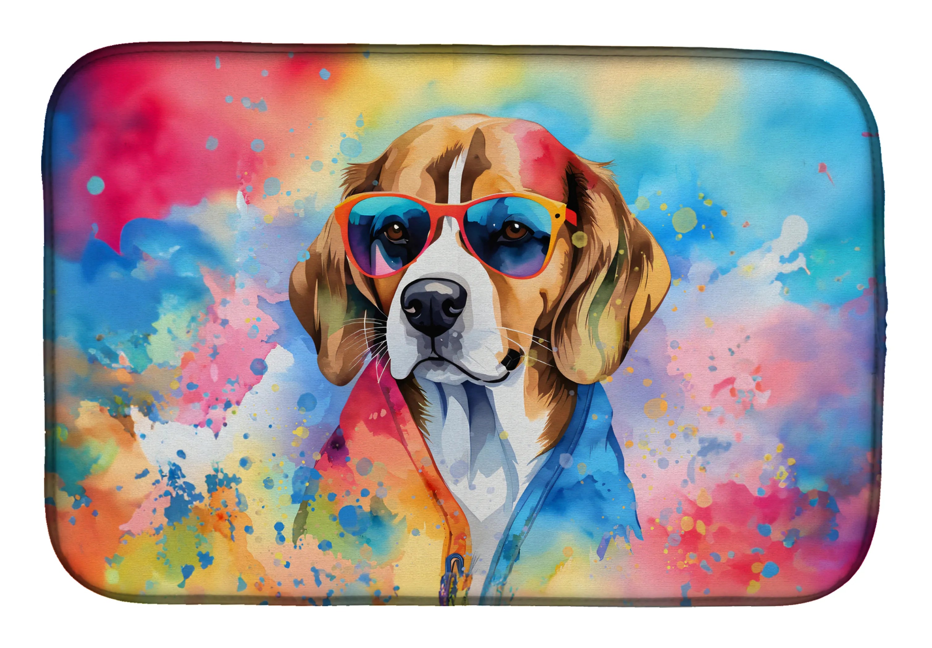 Hippie Dawg Dish Drying Mat - Size: 14  X 21" | Pack Of: 1 | Collection name: Hippie dawg