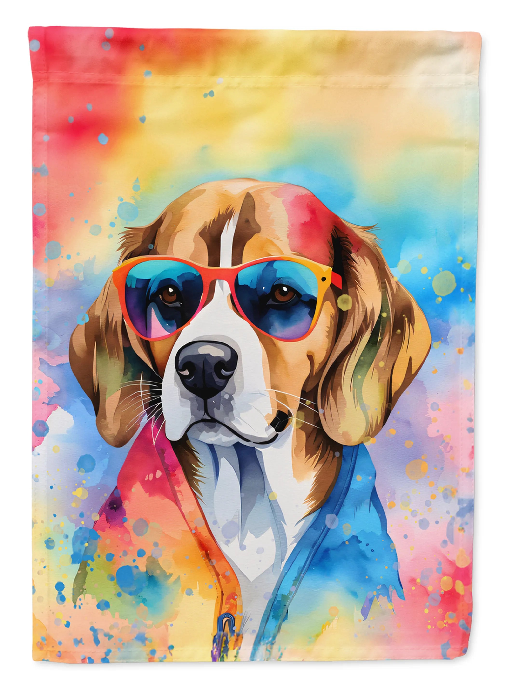 Hippie Dawg Decorative Flag - Size: GARDEN SIZE | Pack Of: 1 | Collection name: Hippie dawg
