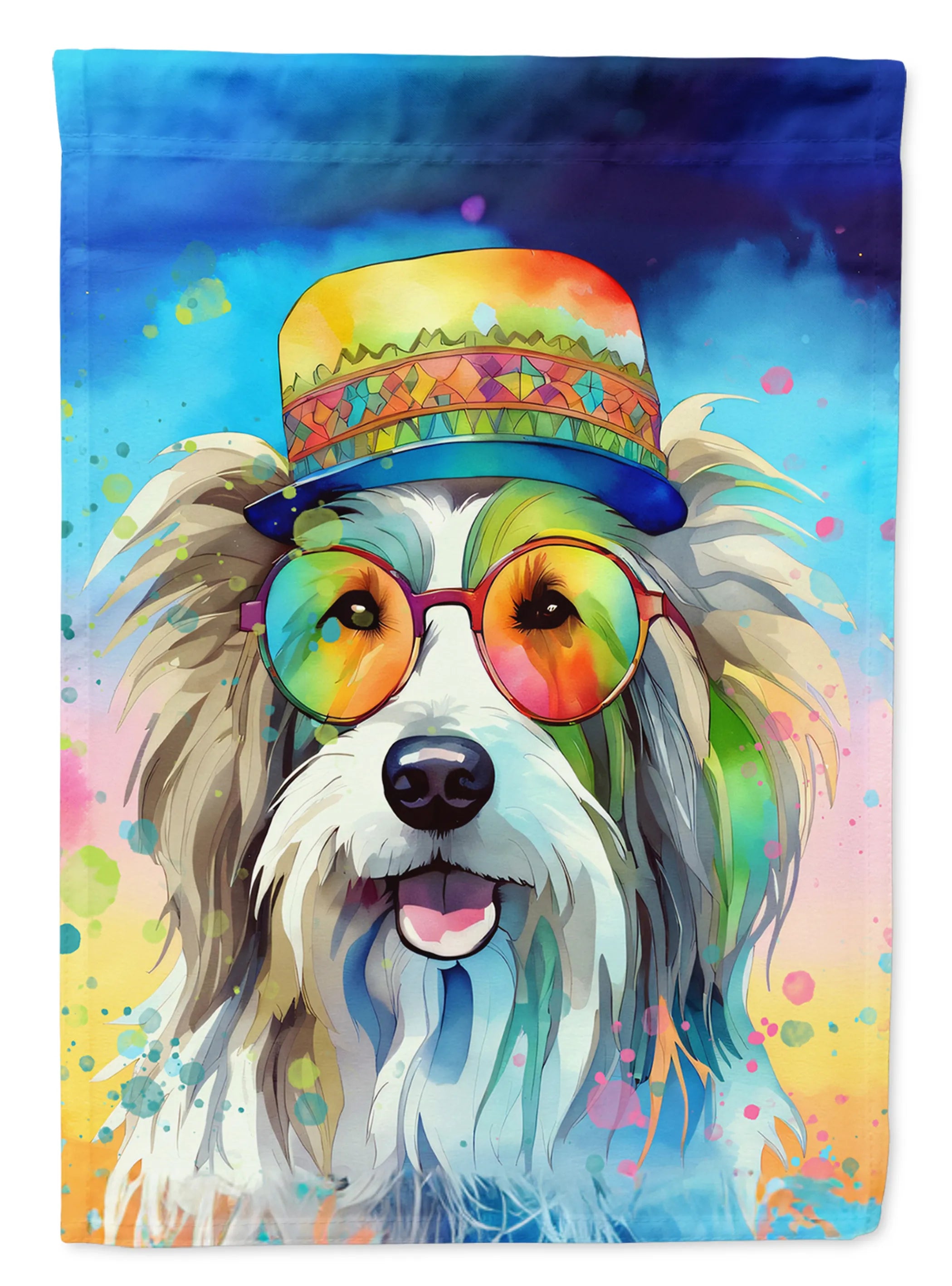 Hippie Dawg Decorative Flag - Size: GARDEN SIZE | Pack Of: 1 | Collection name: Hippie dawg