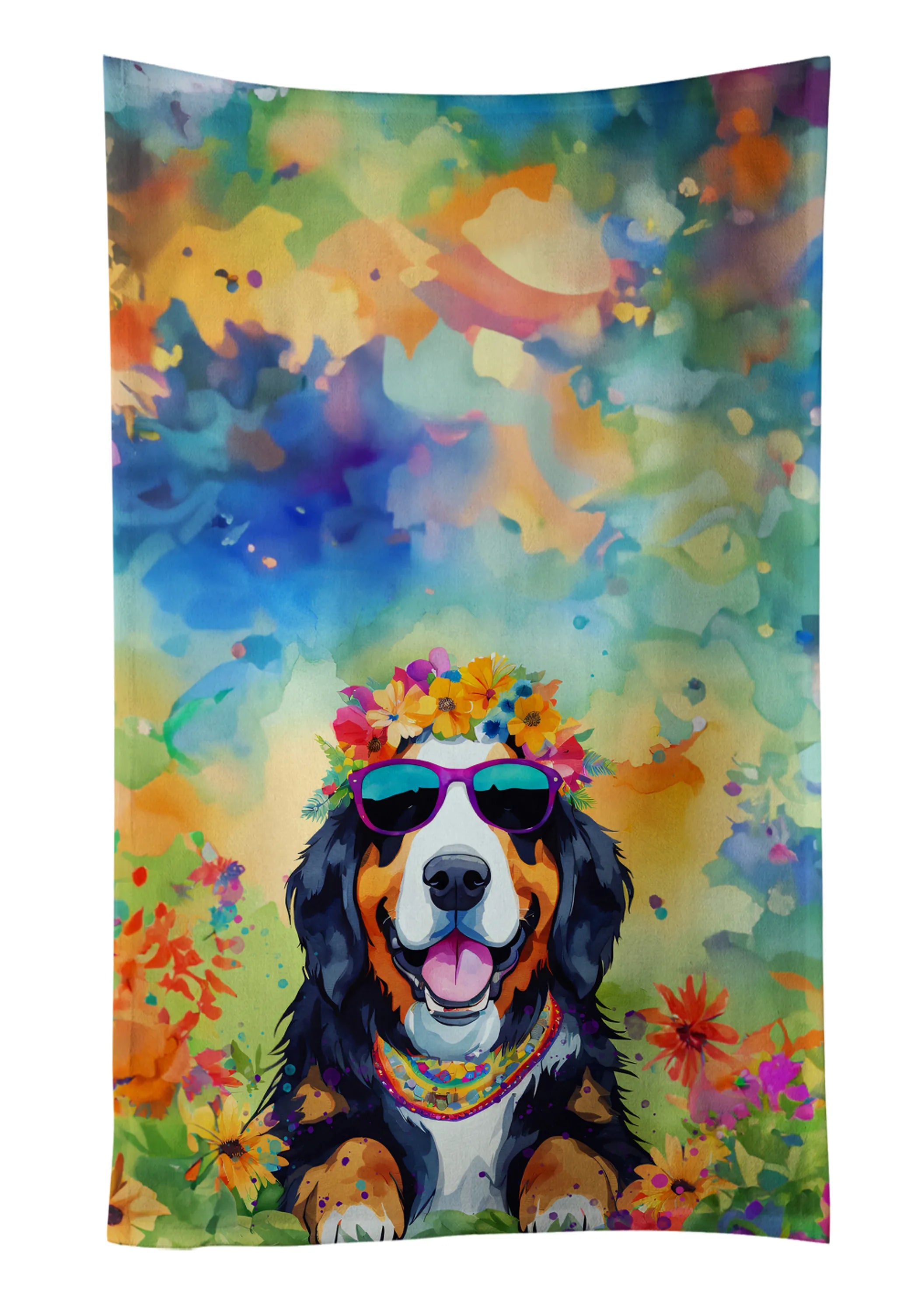 Hippie Dawg Kitchen Towel - Size: 25HX15W | Pack Of: 1 | Collection name: Hippie dawg