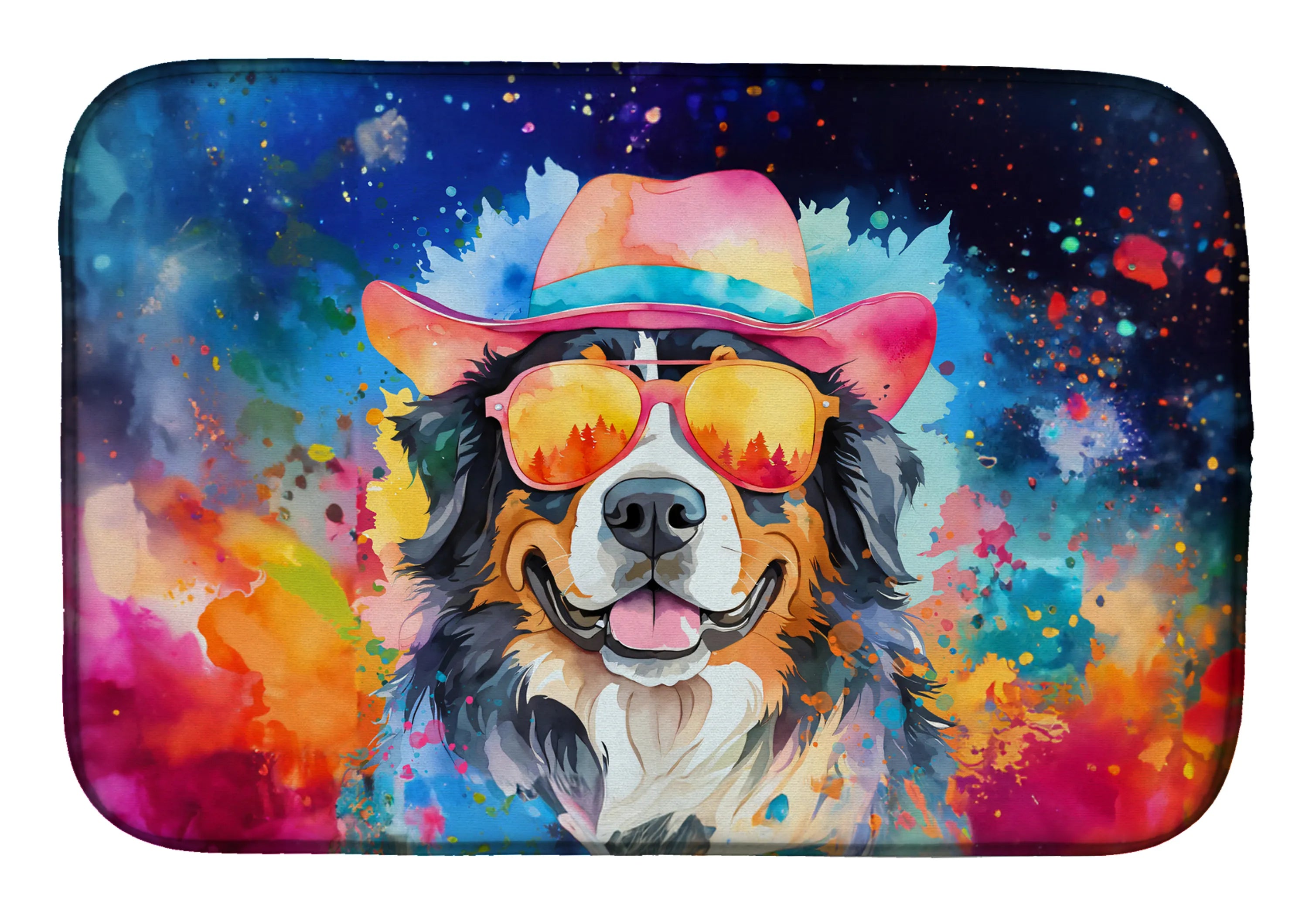 Hippie Dawg Dish Drying Mat - Size: 14  X 21" | Pack Of: 1 | Collection name: Hippie dawg