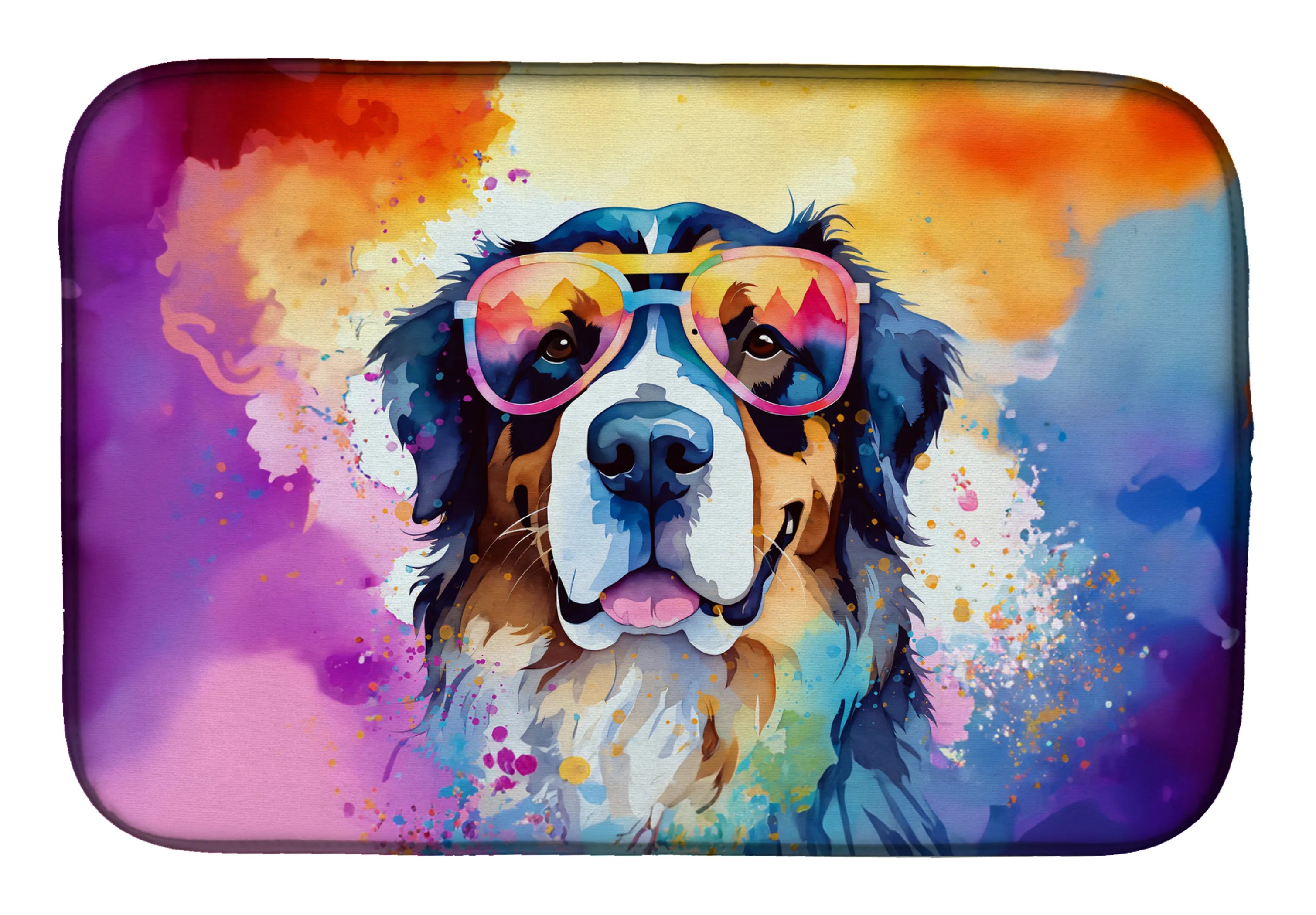 Hippie Dawg Dish Drying Mat - Size: 14  X 21" | Pack Of: 1 | Collection name: Hippie dawg