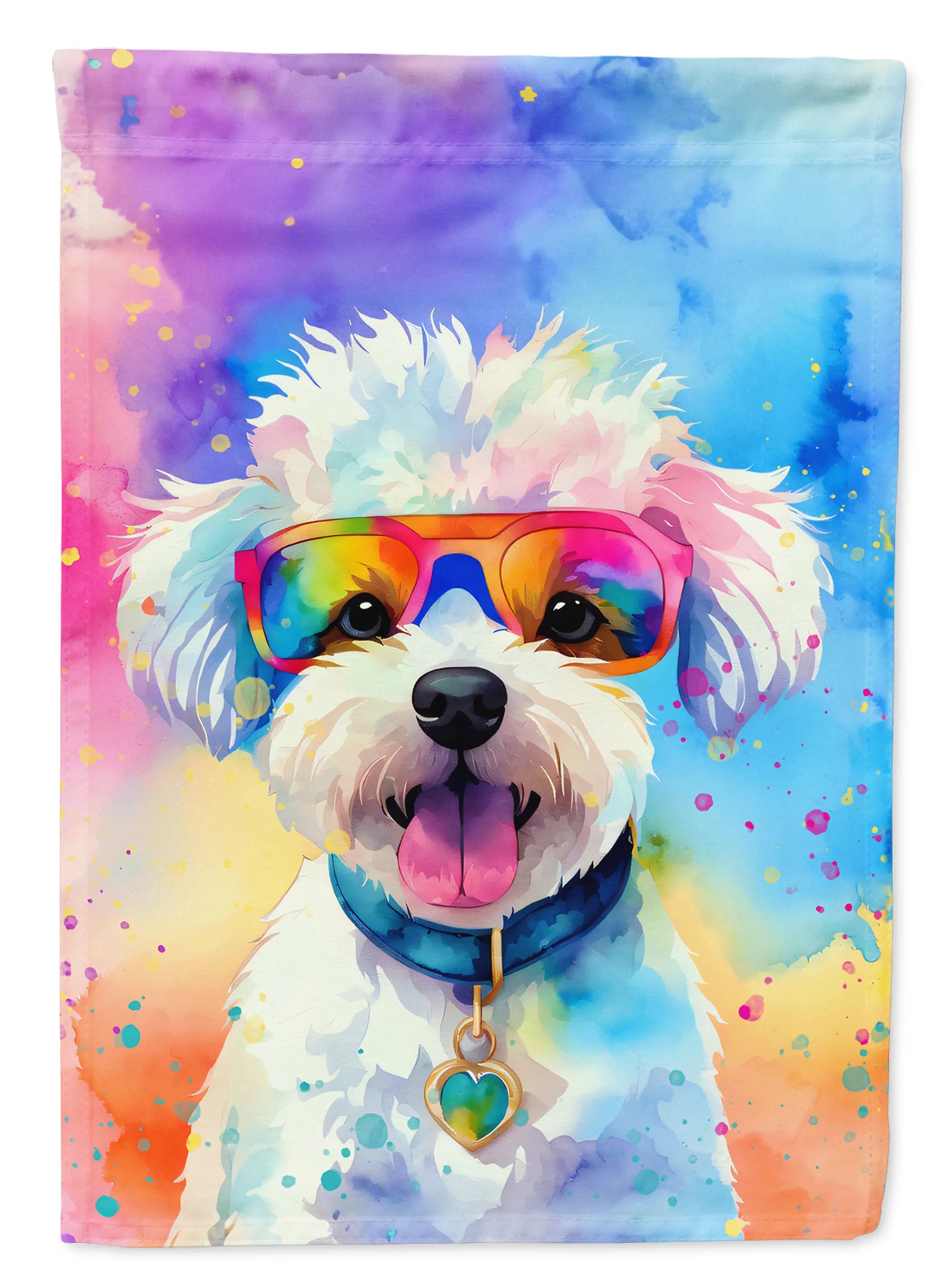 Hippie Dawg Decorative Flag - Size: GARDEN SIZE | Pack Of: 1 | Collection name: Hippie dawg