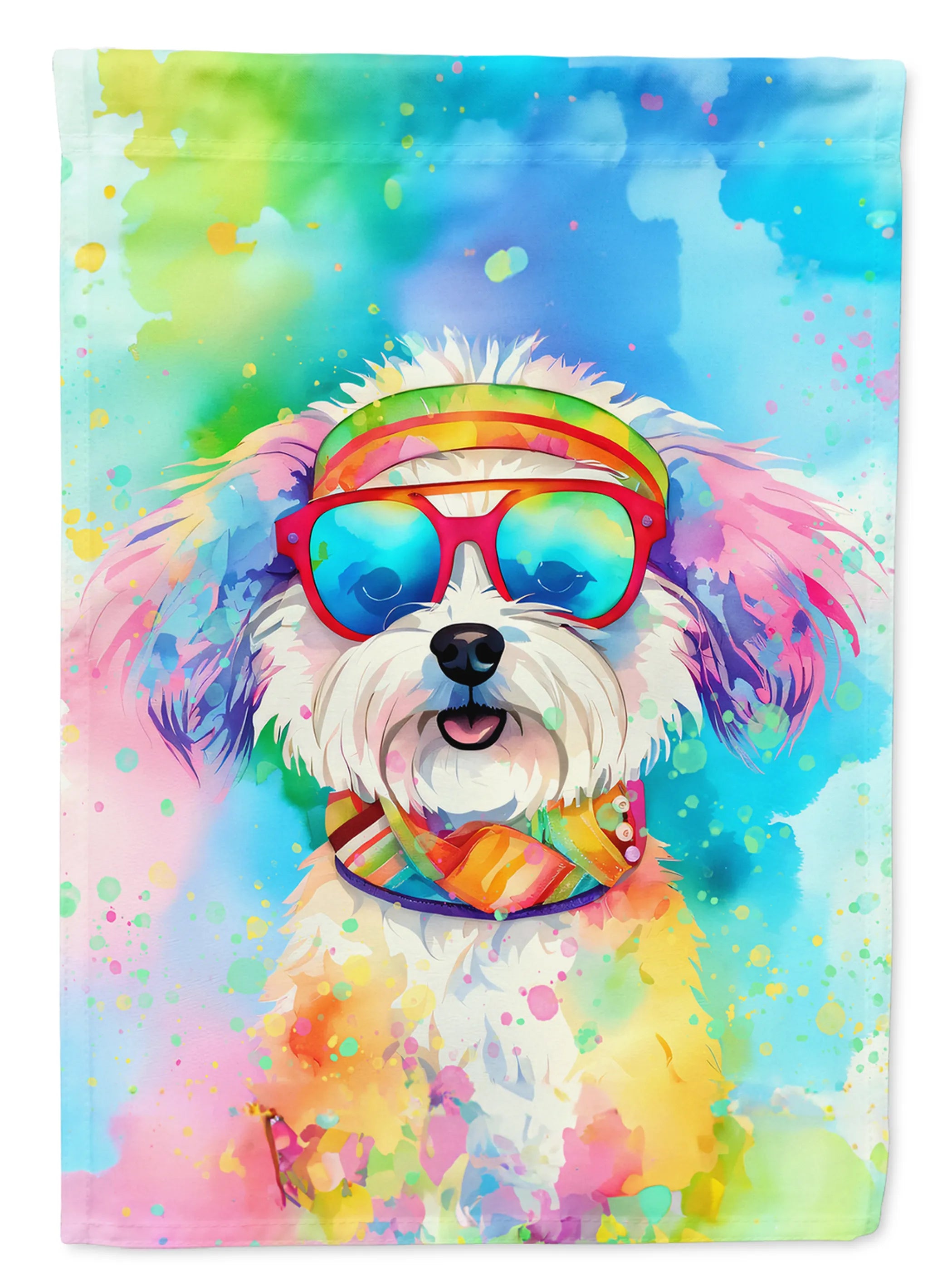 Hippie Dawg Decorative Flag - Size: GARDEN SIZE | Pack Of: 1 | Collection name: Hippie dawg