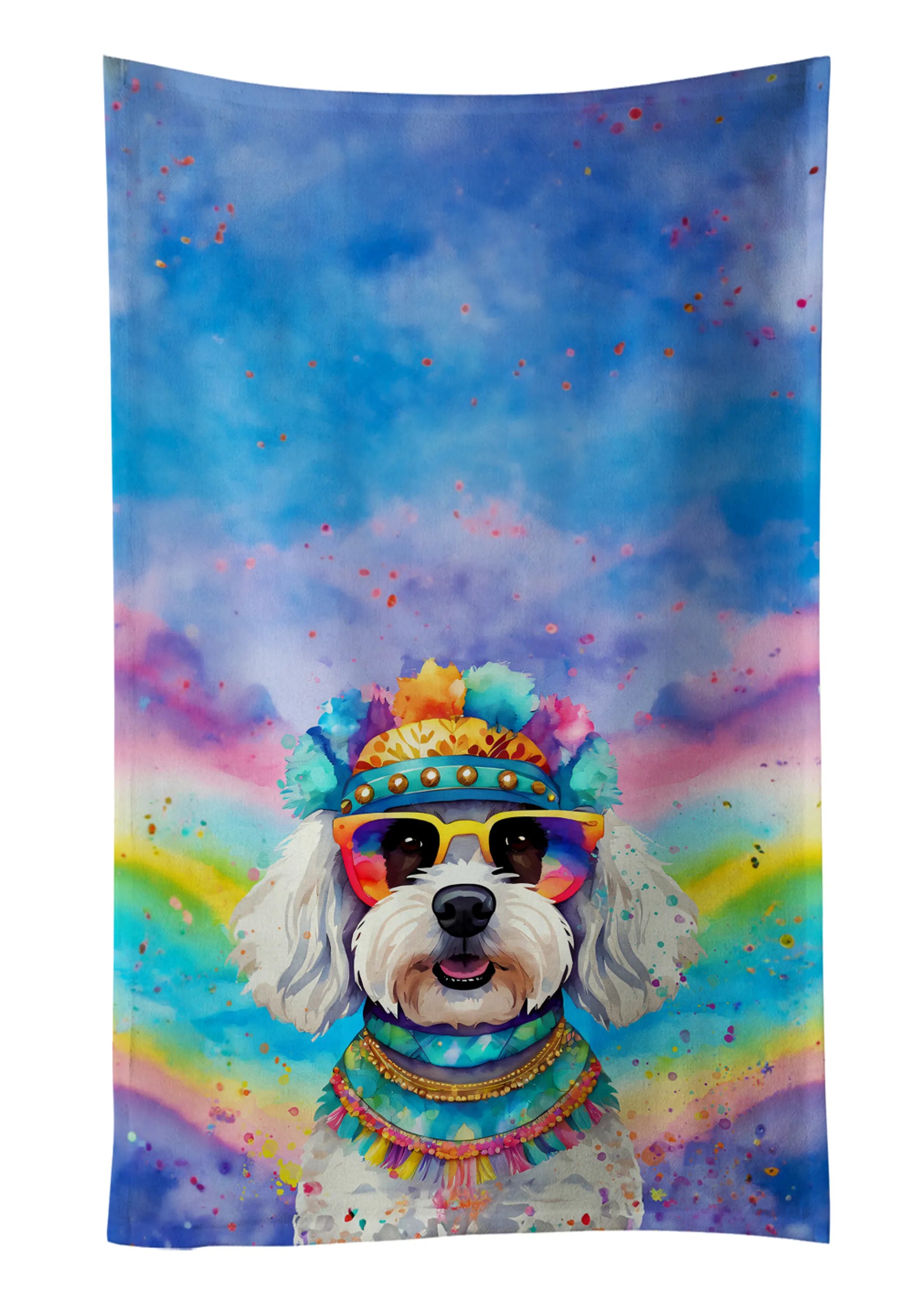 Hippie Dawg Kitchen Towel - Size: 25HX15W | Pack Of: 1 | Collection name: Hippie dawg