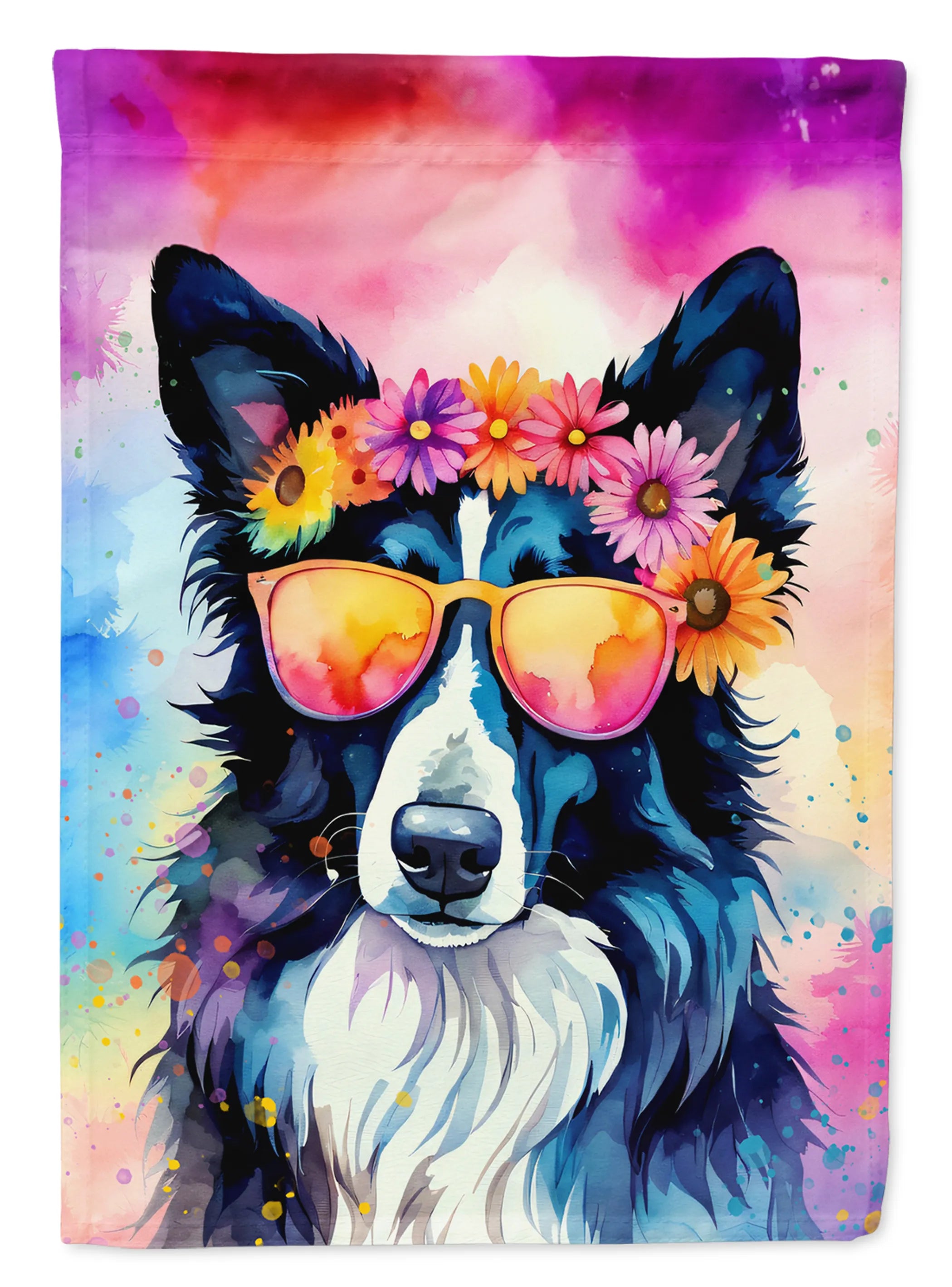 Hippie Dawg Decorative Flag - Size: GARDEN SIZE | Pack Of: 1 | Collection name: Hippie dawg