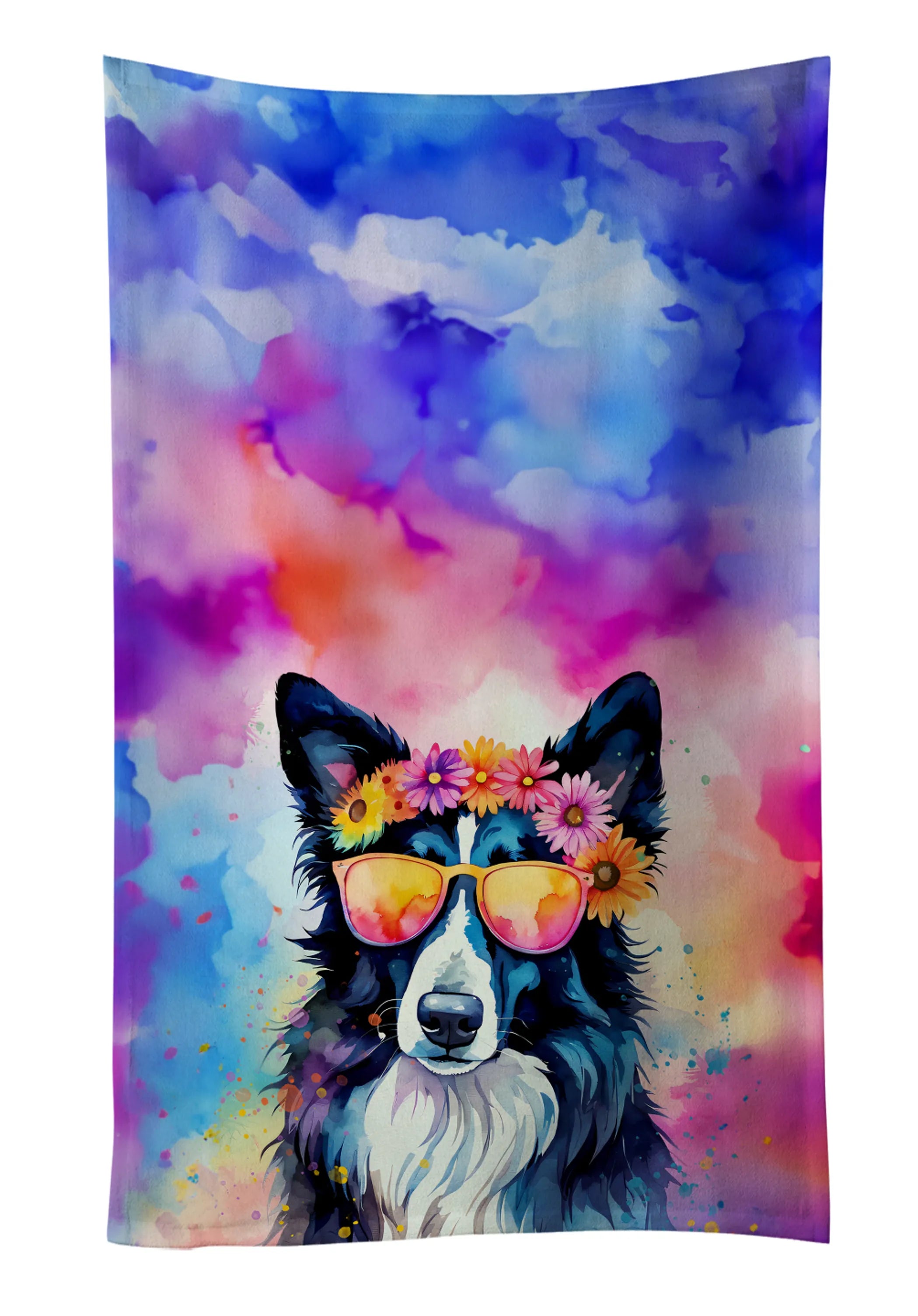 Hippie Dawg Kitchen Towel - Size: 25HX15W | Pack Of: 1 | Collection name: Hippie dawg