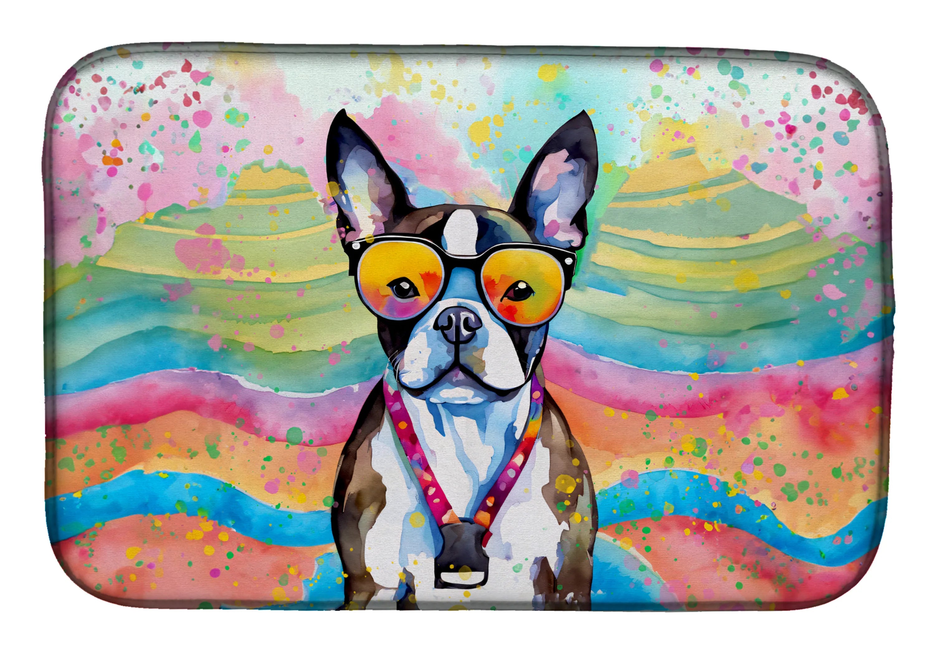Hippie Dawg Dish Drying Mat - Size: 14  X 21" | Pack Of: 1 | Collection name: Hippie dawg