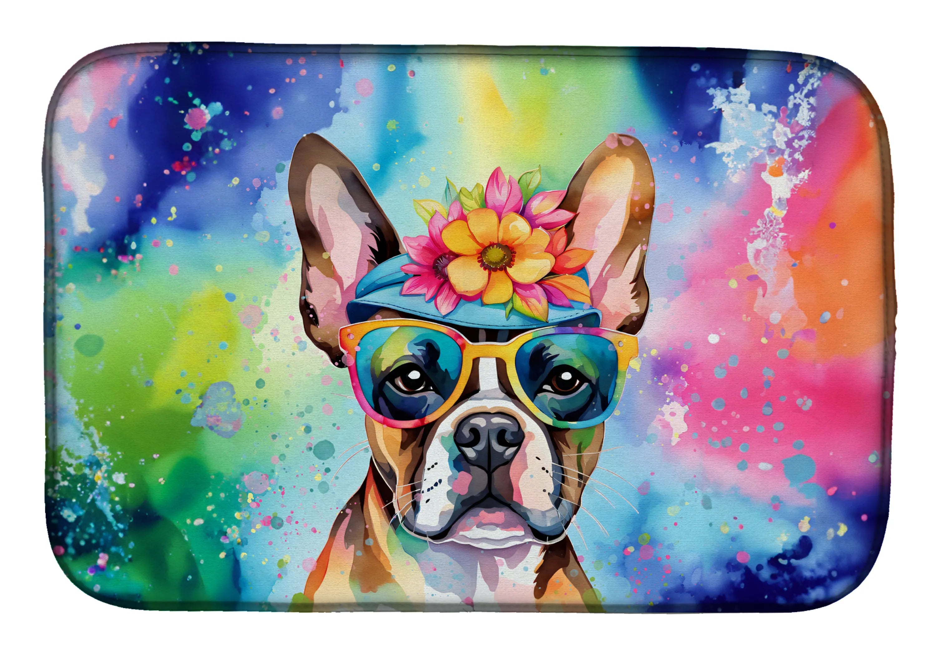 Hippie Dawg Dish Drying Mat - Size: 14  X 21" | Pack Of: 1 | Collection name: Hippie dawg
