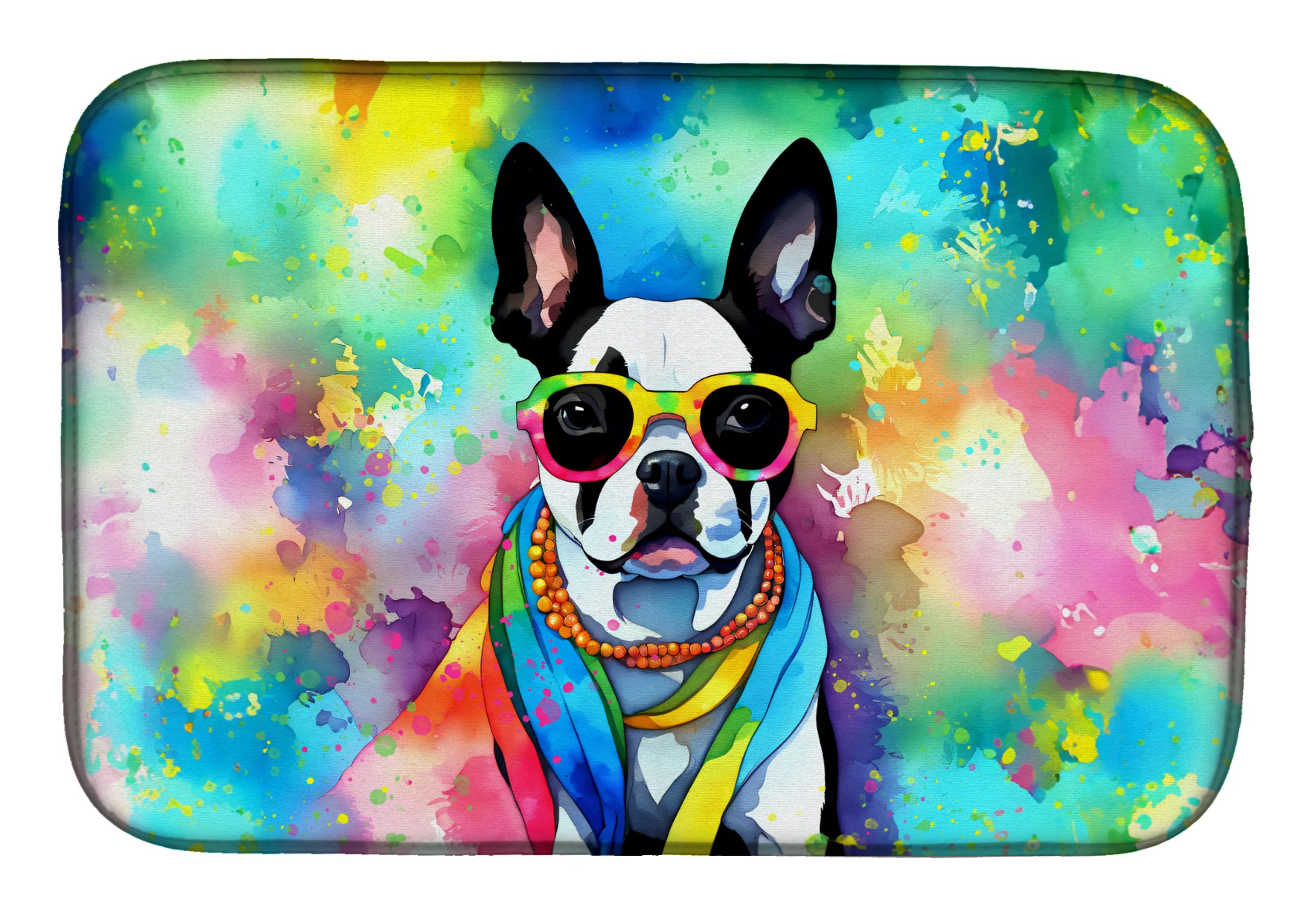 Hippie Dawg Dish Drying Mat - Size: 14  X 21" | Pack Of: 1 | Collection name: Hippie dawg
