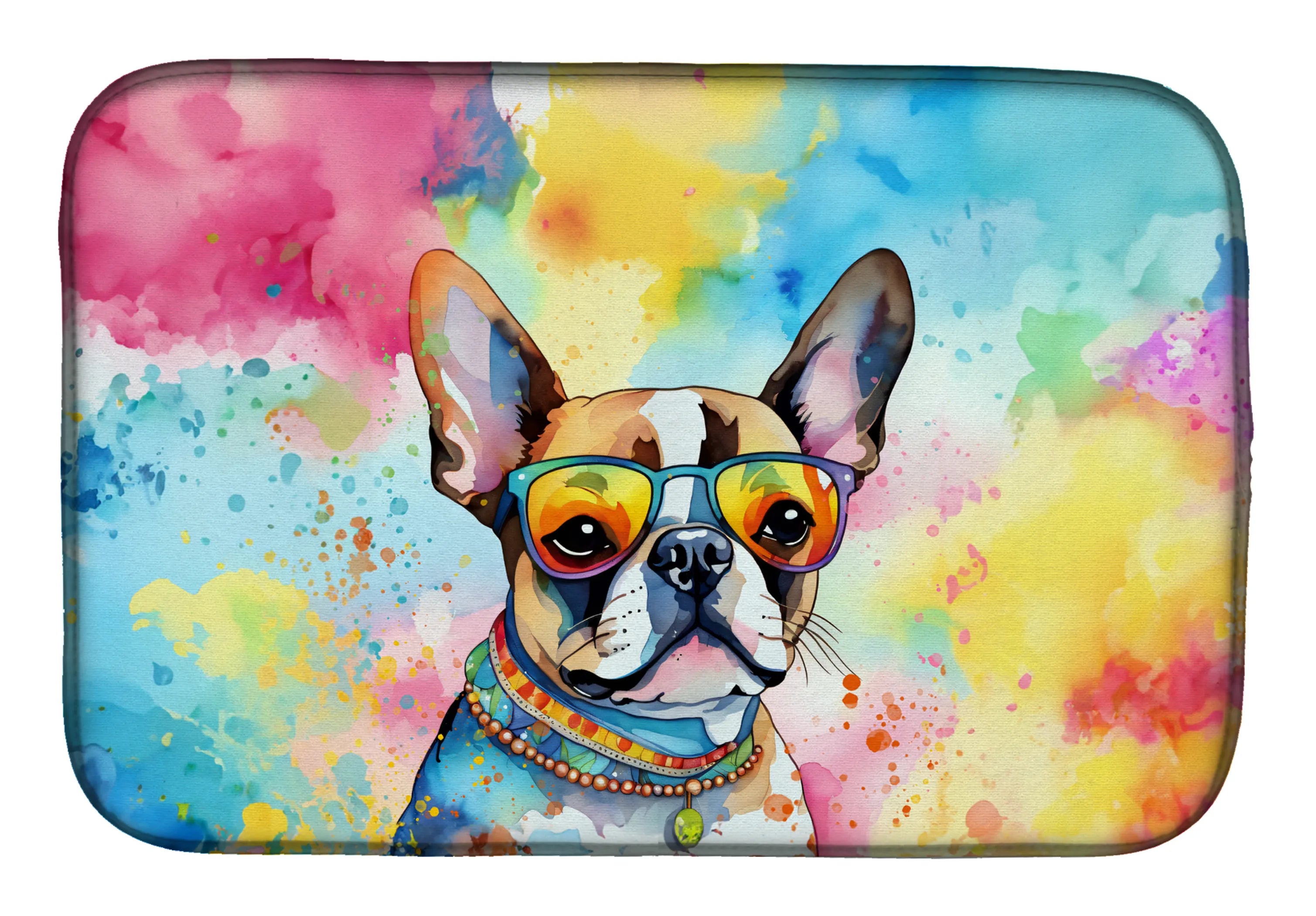Hippie Dawg Dish Drying Mat - Size: 14  X 21" | Pack Of: 1 | Collection name: Hippie dawg