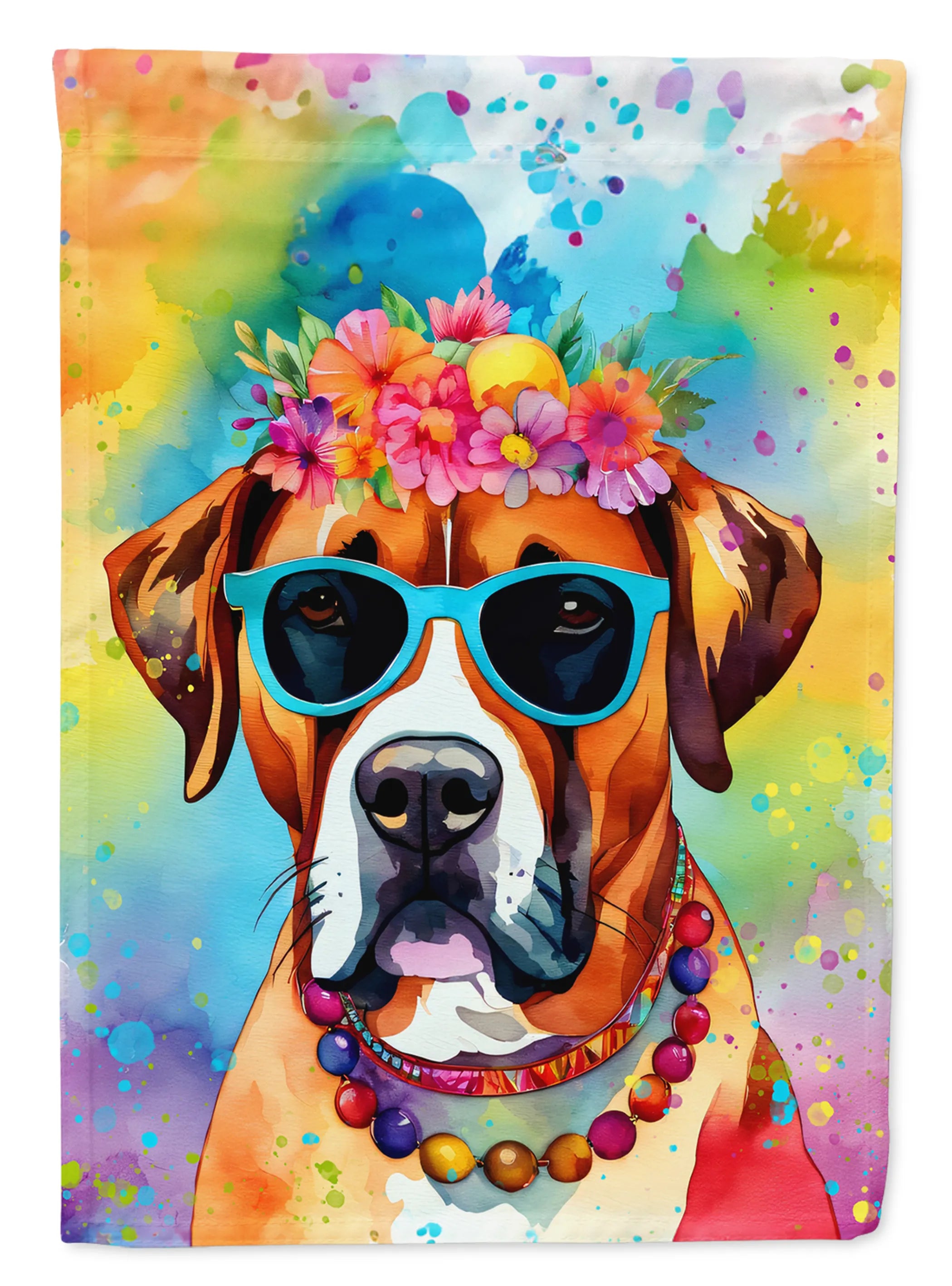 Hippie Dawg Decorative Flag - Size: GARDEN SIZE | Pack Of: 1 | Collection name: Hippie dawg