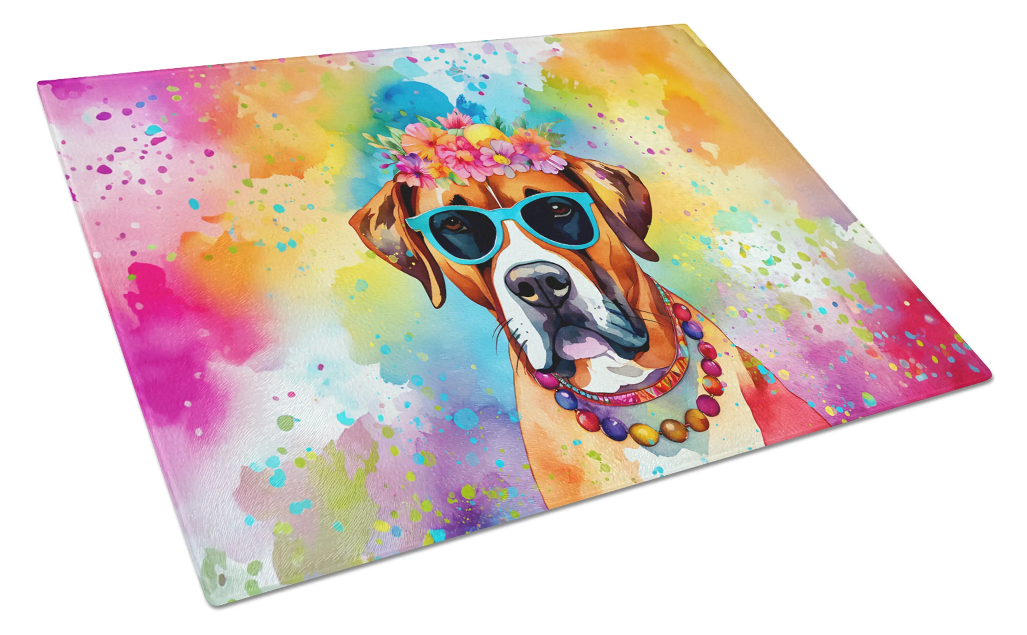Hippie Dawg Glass Cutting Board - Size: LARGE | Pack Of: 1 | Collection name: Hippie dawg