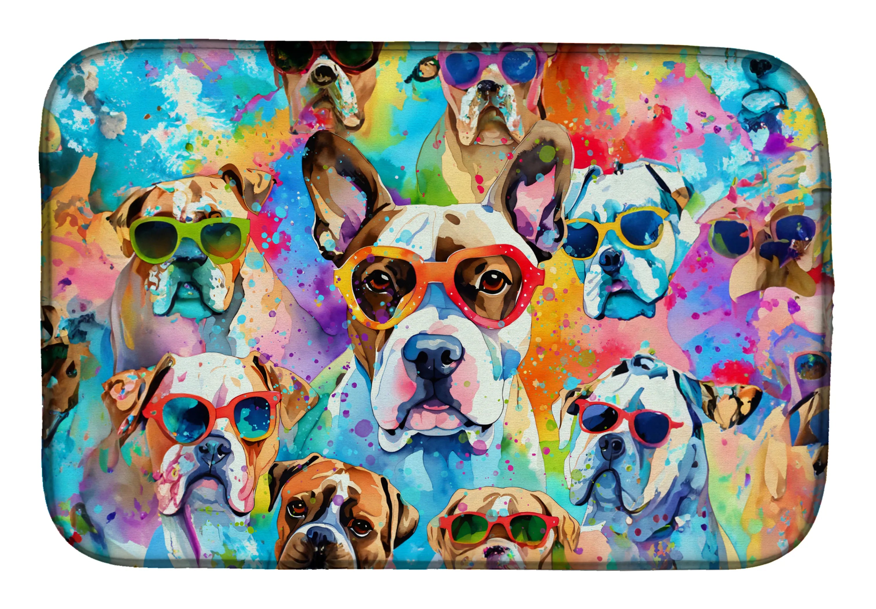 Hippie Dawg Dish Drying Mat - Size: 14  X 21" | Pack Of: 1 | Collection name: Hippie dawg