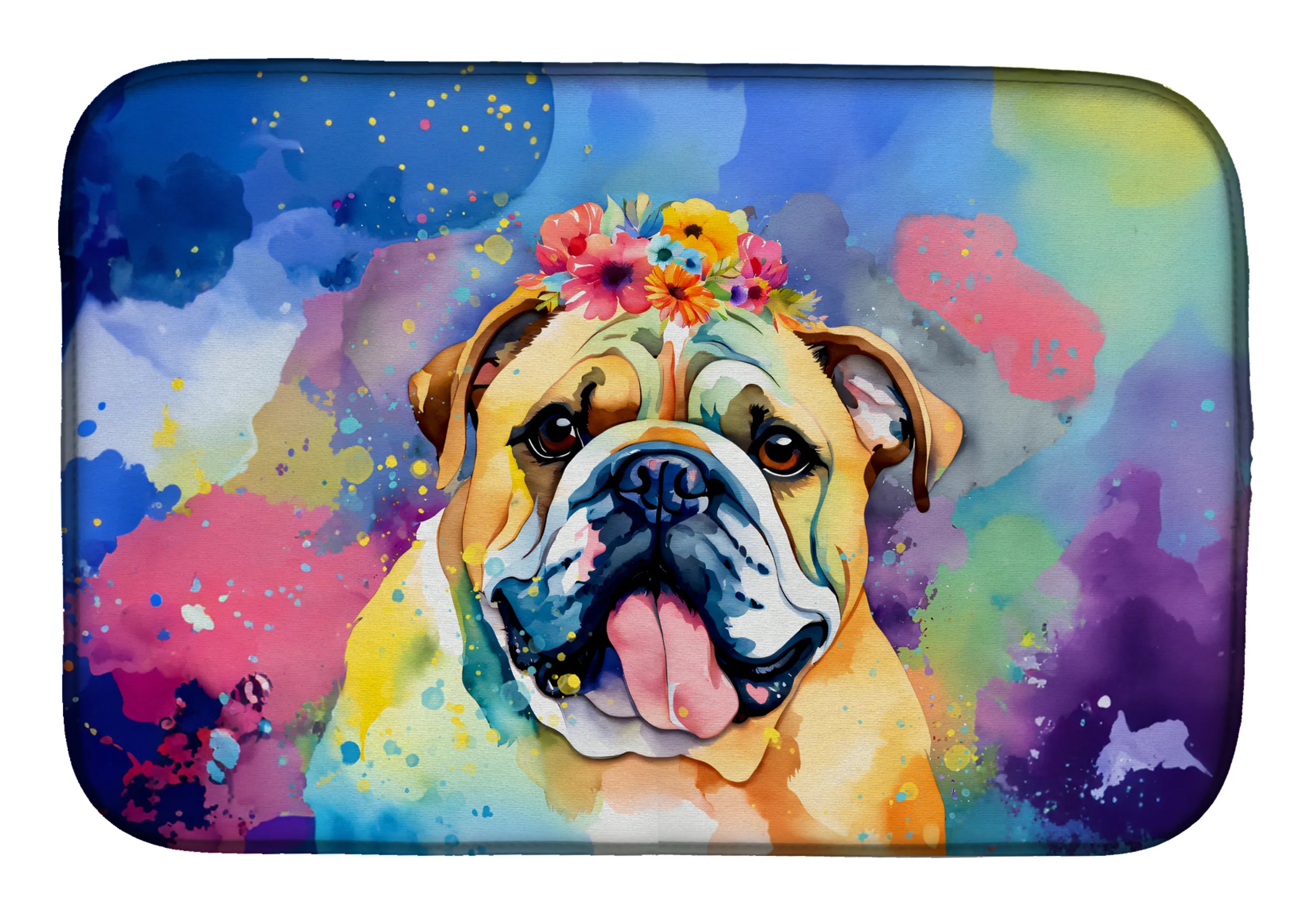 Hippie Dawg Dish Drying Mat - Size: 14  X 21" | Pack Of: 1 | Collection name: Hippie dawg