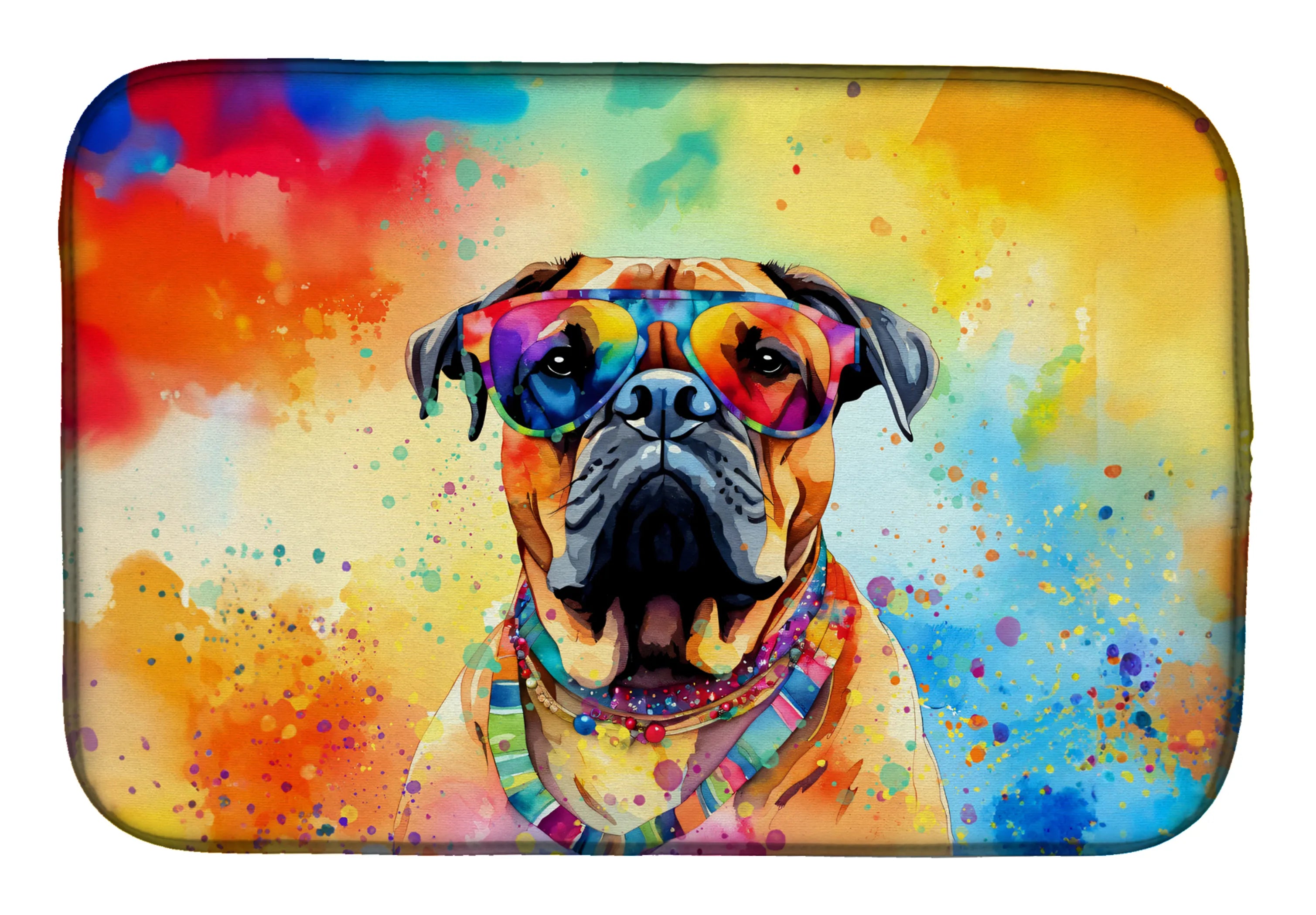 Hippie Dawg Dish Drying Mat - Size: 14  X 21" | Pack Of: 1 | Collection name: Hippie dawg