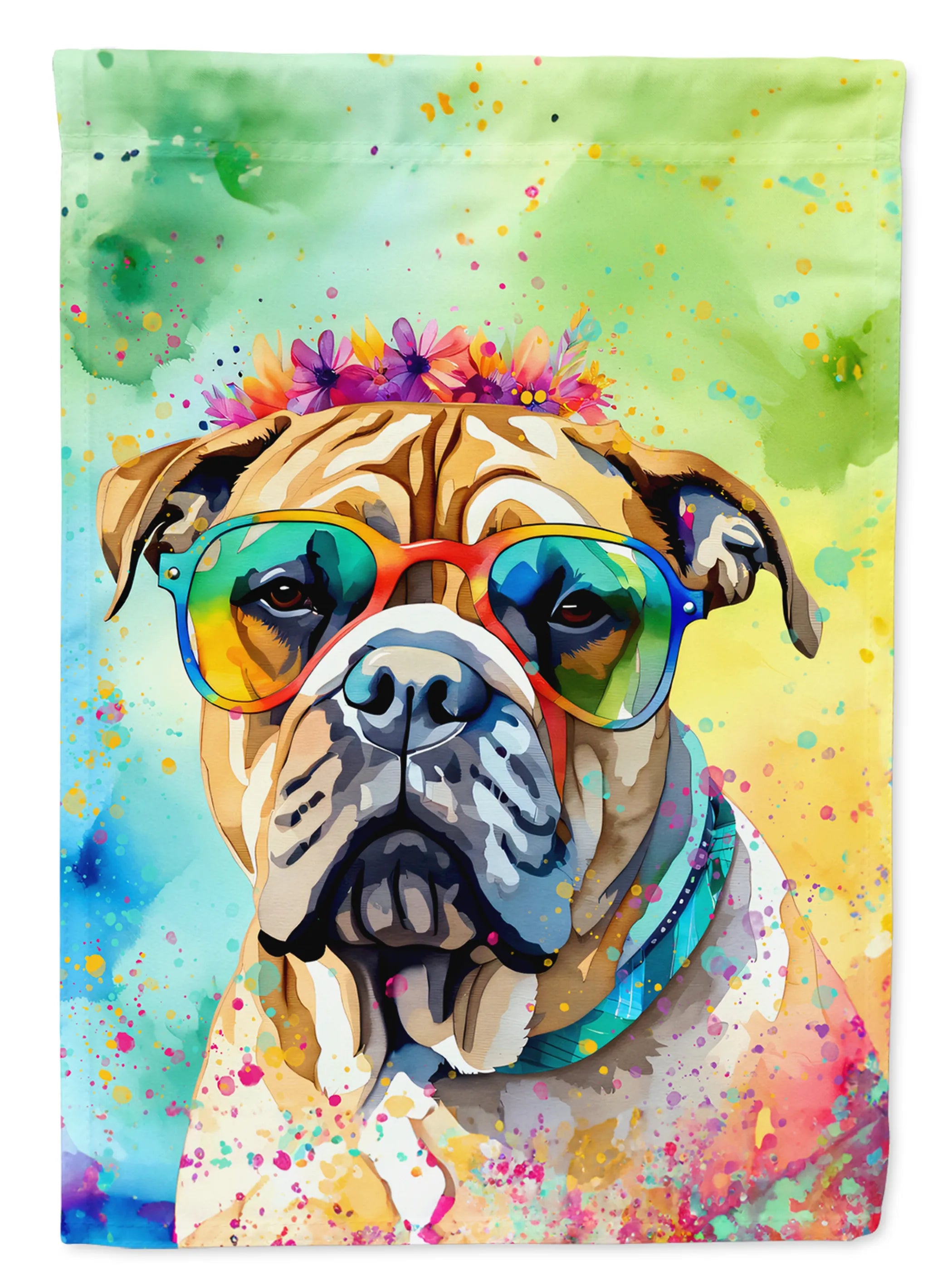 Hippie Dawg Decorative Flag - Size: GARDEN SIZE | Pack Of: 1 | Collection name: Hippie dawg