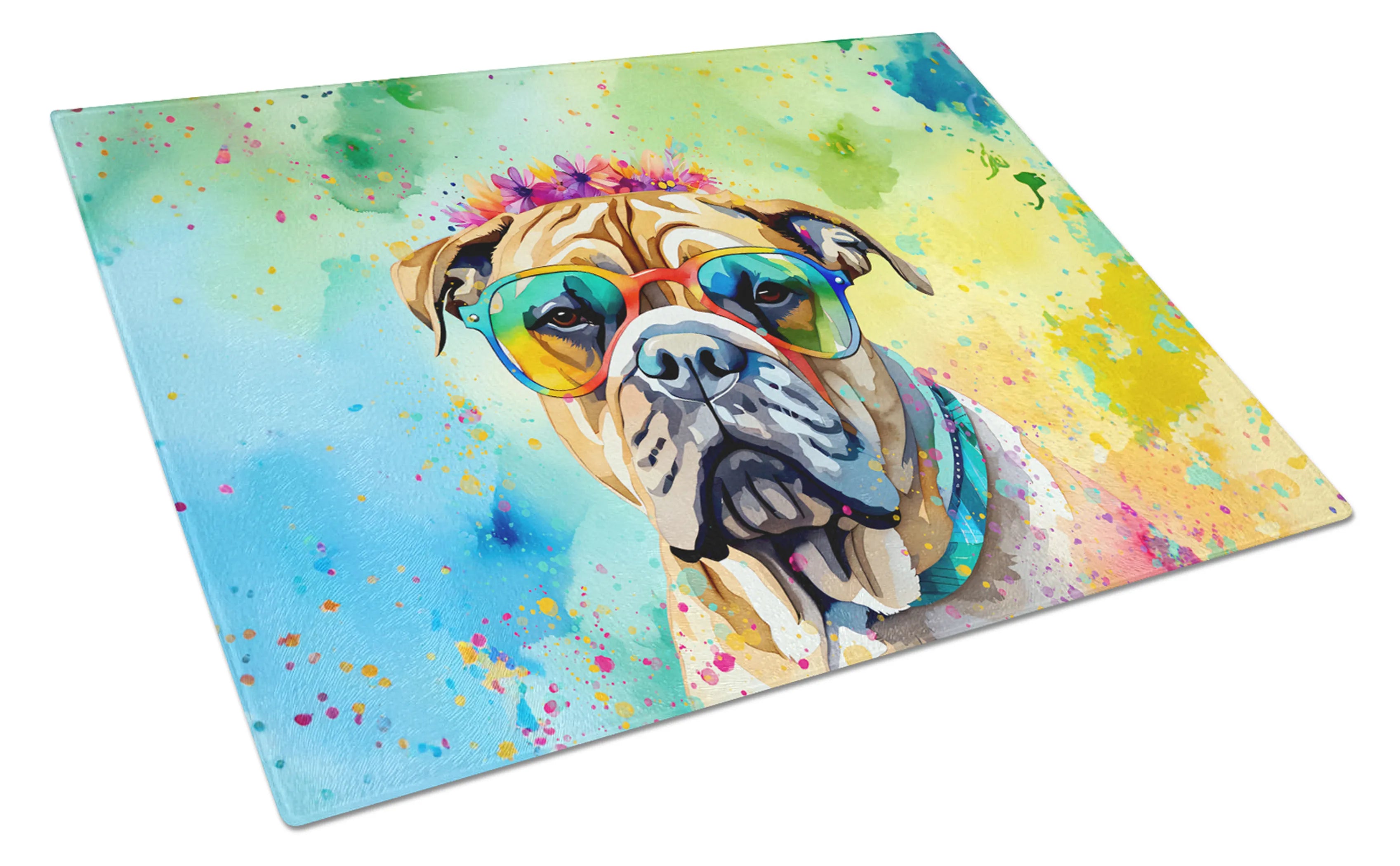 Hippie Dawg Glass Cutting Board - Size: LARGE | Pack Of: 1 | Collection name: Hippie dawg
