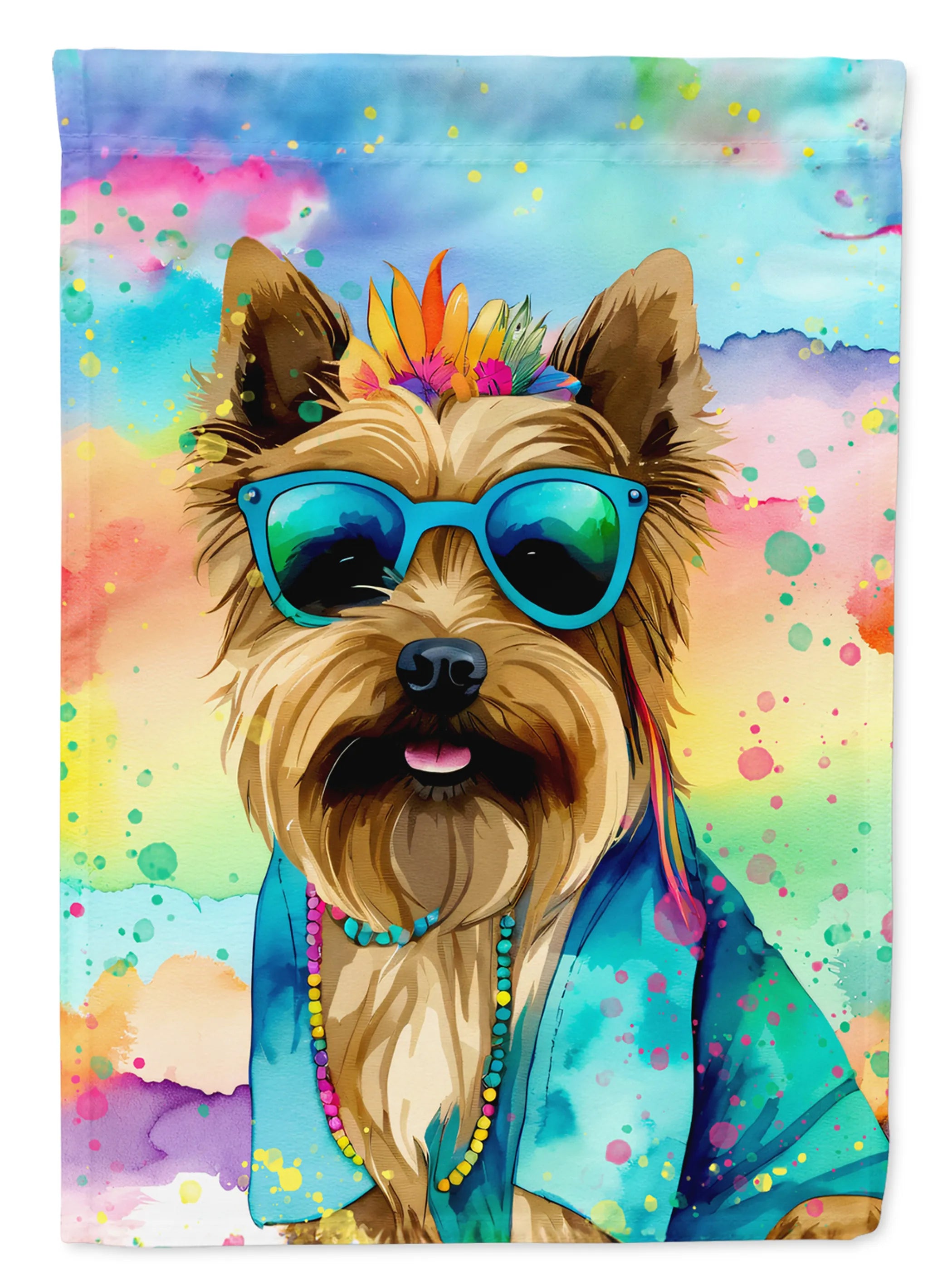 Hippie Dawg Decorative Flag - Size: GARDEN SIZE | Pack Of: 1 | Collection name: Hippie dawg