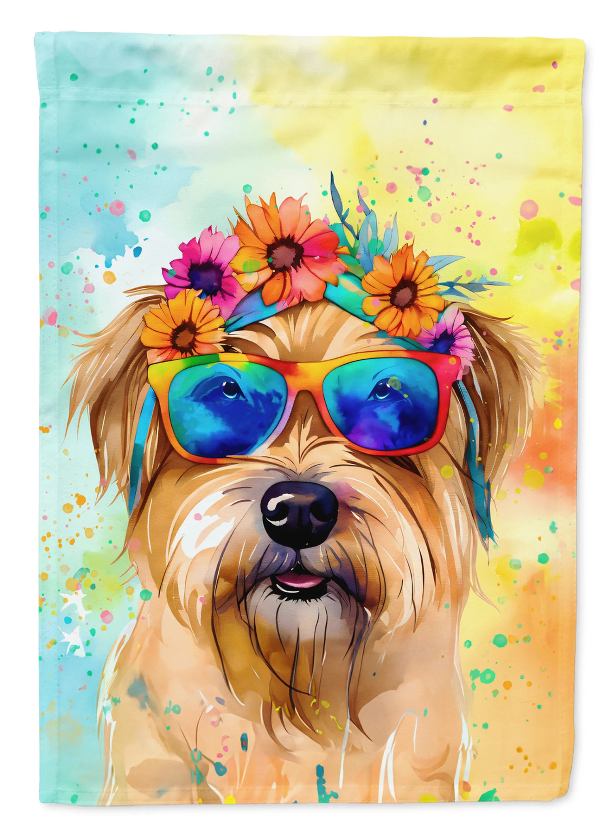 Hippie Dawg Decorative Flag - Size: GARDEN SIZE | Pack Of: 1 | Collection name: Hippie dawg