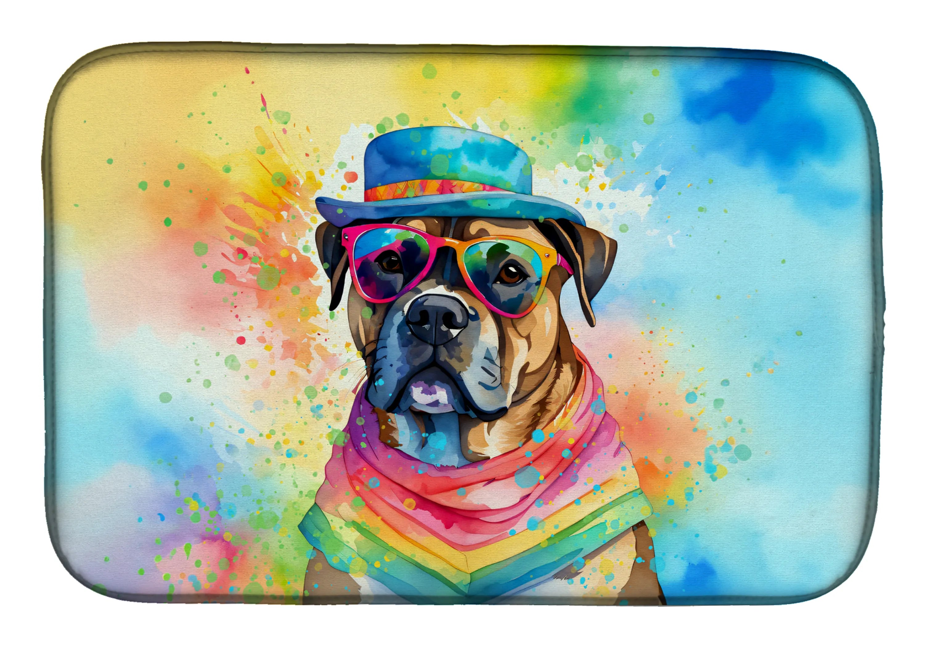 Hippie Dawg Dish Drying Mat - Size: 14  X 21" | Pack Of: 1 | Collection name: Hippie dawg