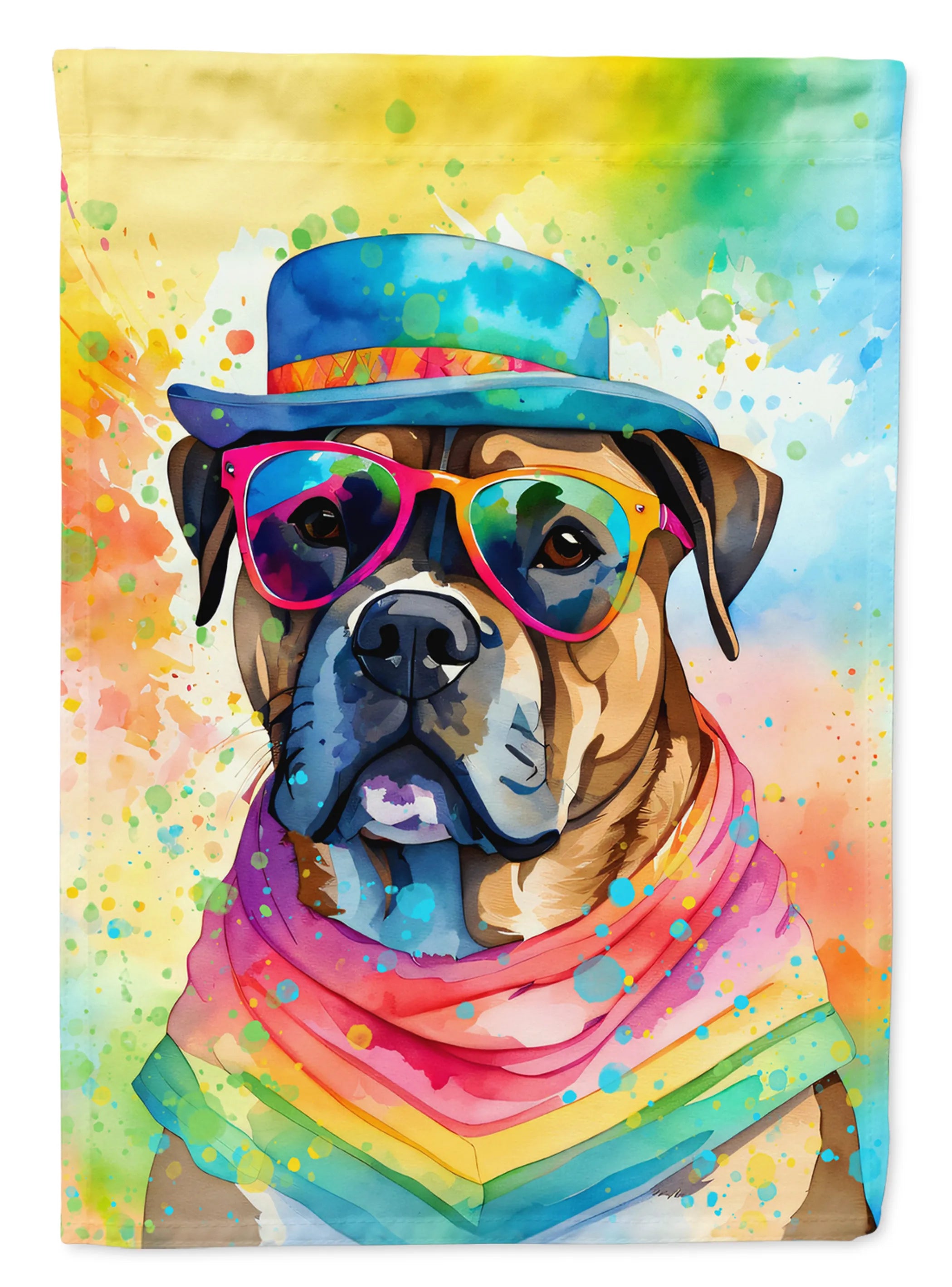 Hippie Dawg Decorative Flag - Size: GARDEN SIZE | Pack Of: 1 | Collection name: Hippie dawg