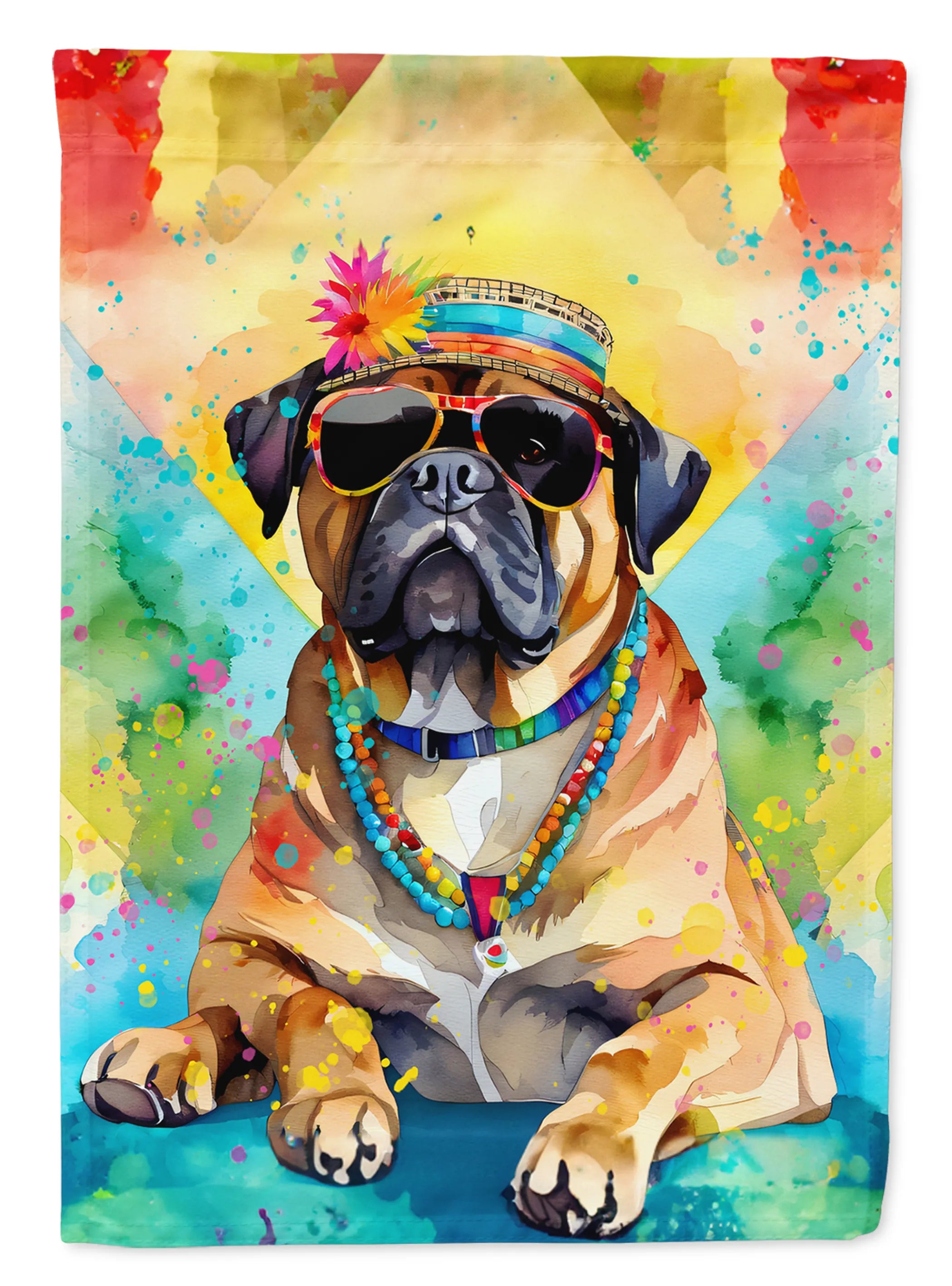 Hippie Dawg Decorative Flag - Size: GARDEN SIZE | Pack Of: 1 | Collection name: Hippie dawg