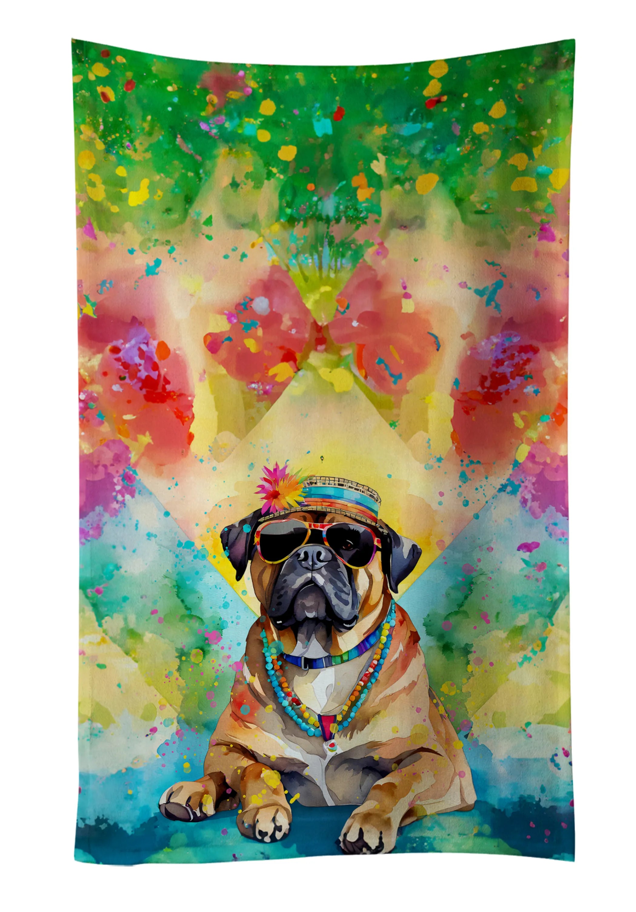 Hippie Dawg Kitchen Towel - Size: 25HX15W | Pack Of: 1 | Collection name: Hippie dawg